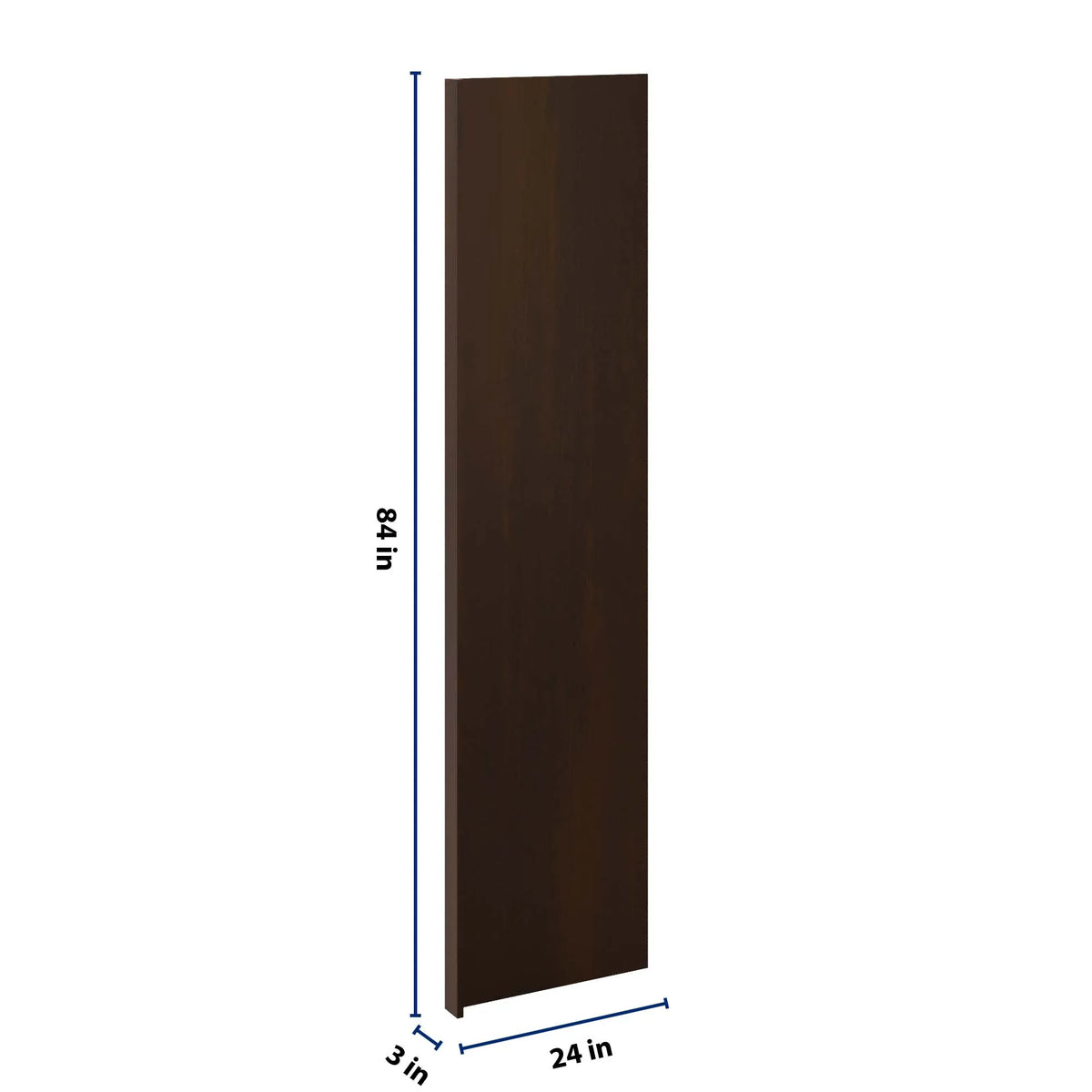 CNC Luxor 5-Piece Espresso 3" W X 96" H X 24" D Refrigerator End Panel