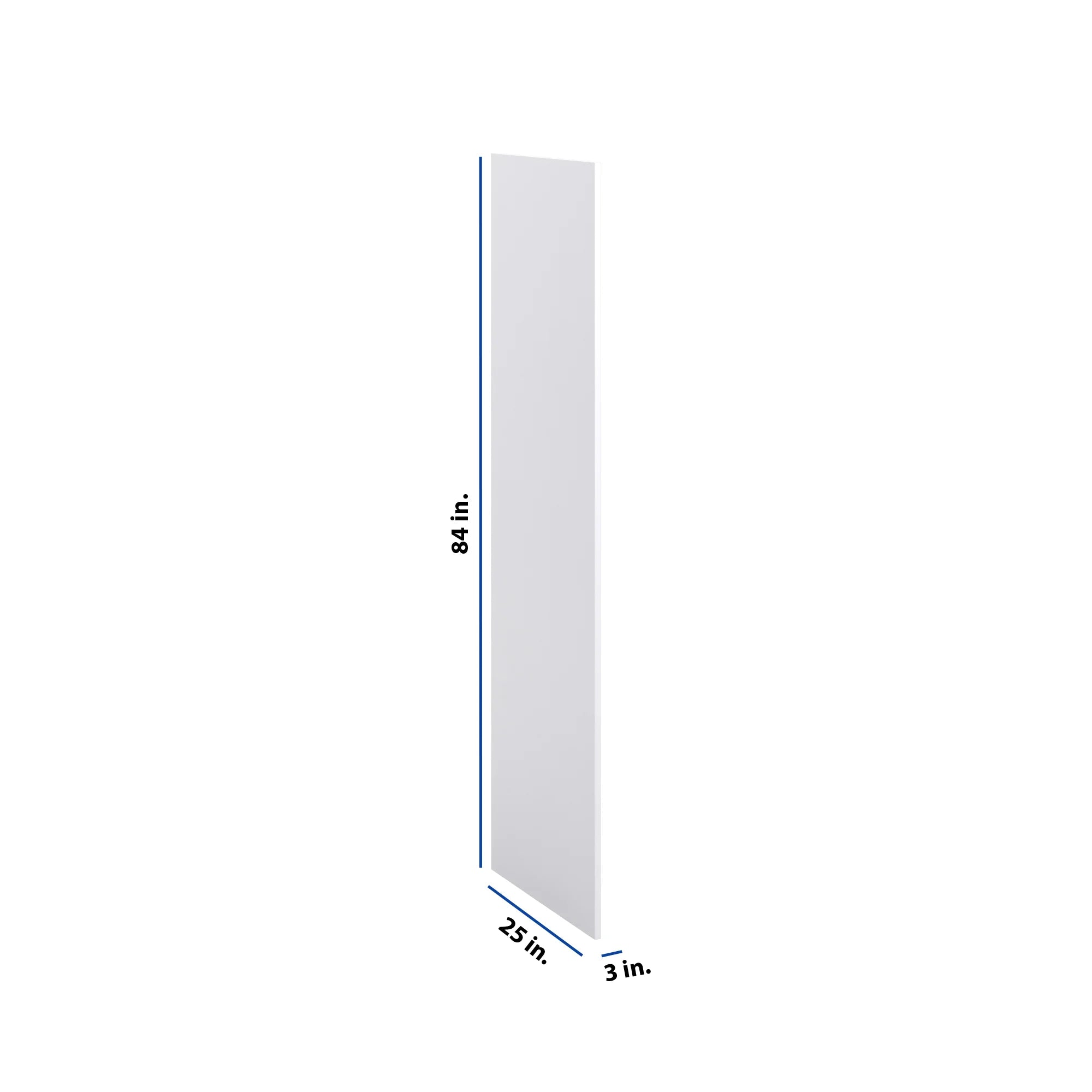 Modernform Cabinet Matte White 3/4" W X 84" H X 25" D Refrigerator End Panel