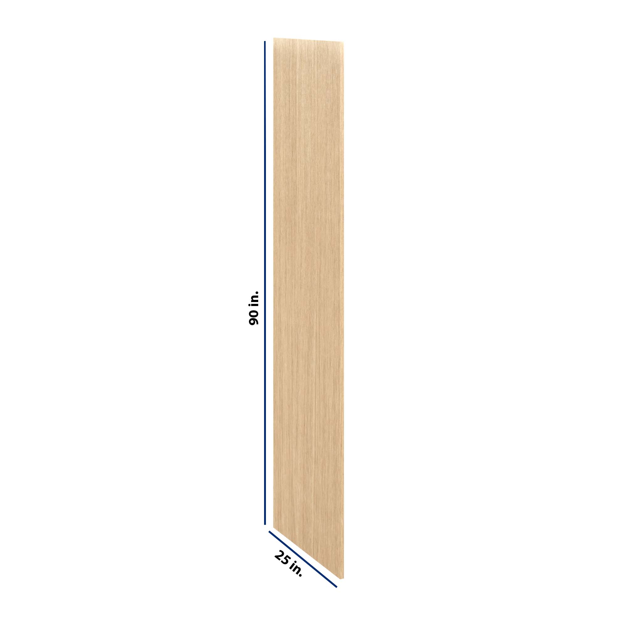 Modernform Cabinet Natural Oak 3/4" W X 90" H X 25" D Refrigerator End Panel