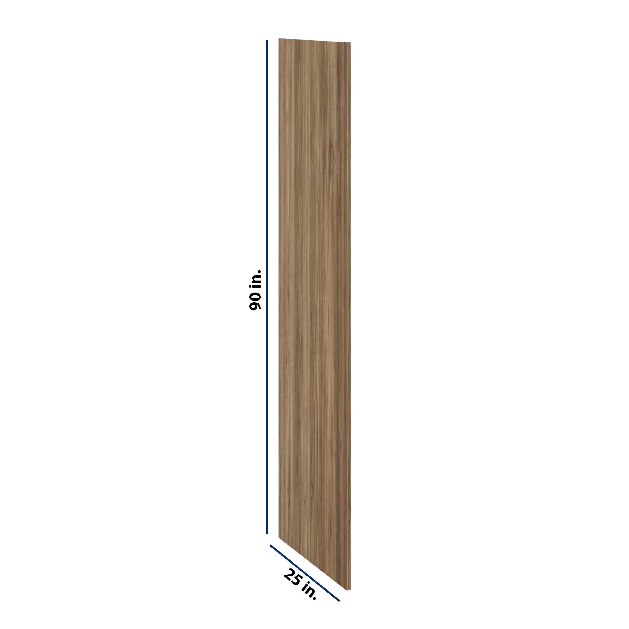 Modernform Cabinet Walnut 3/4" W X 90" H X 25" D Refrigerator End Panel