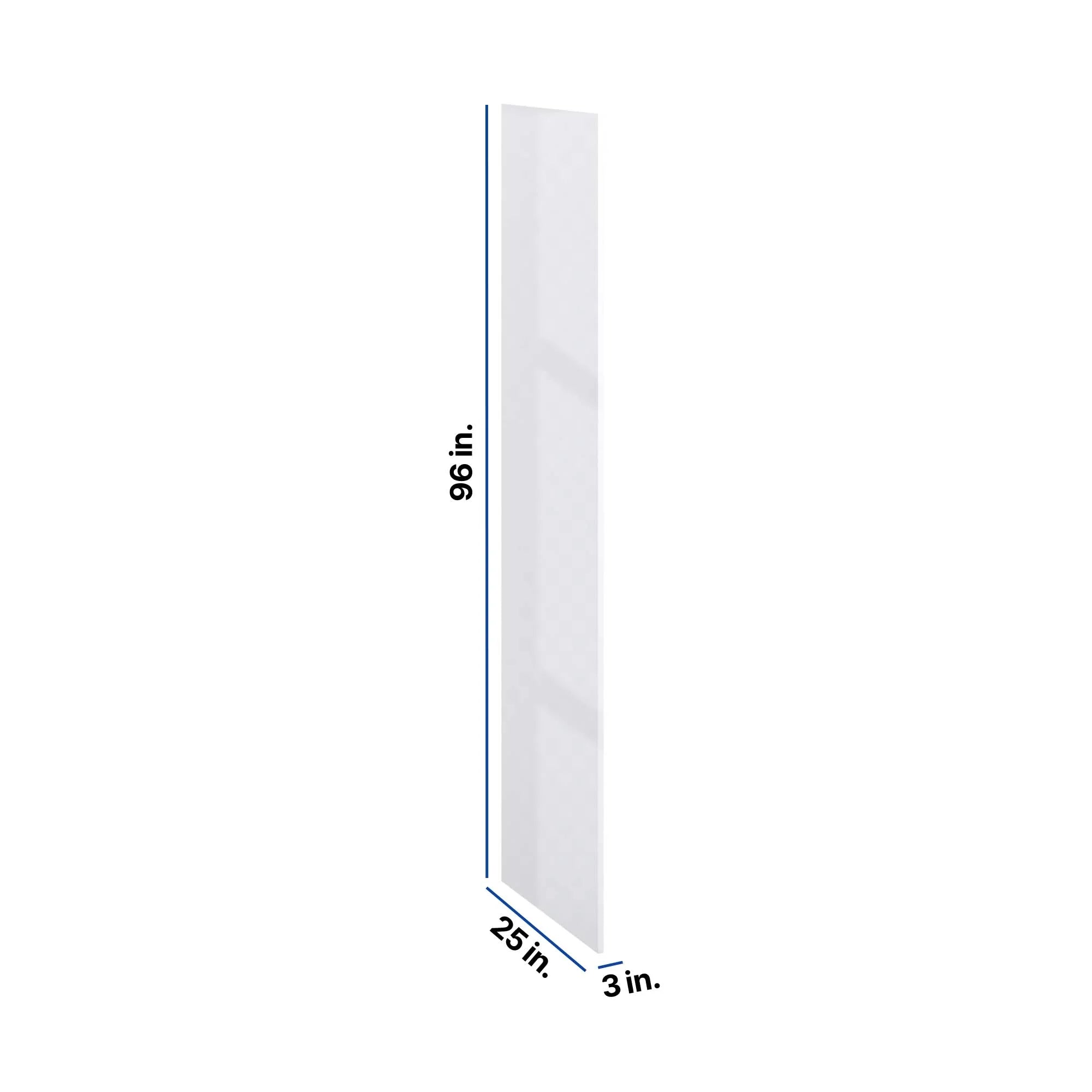 Modernform Cabinet Gloss White 3/4" W X 96" H X 25" D Refrigerator End Panel