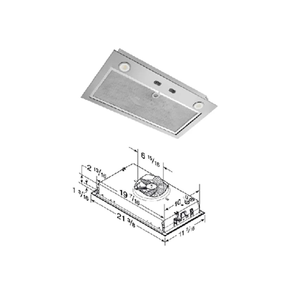 Fabuwood Allure Onyx Cobblestone 250 CFM Stainless Ventilator
