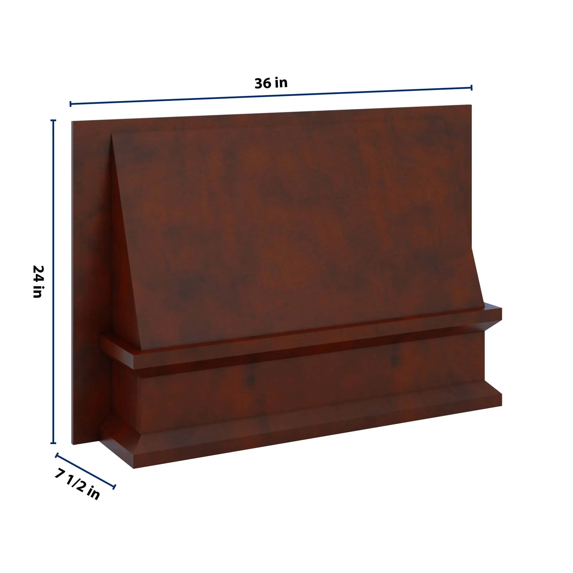 J&K Mahogany J5 Range Wood Hood 36" W x 24" H