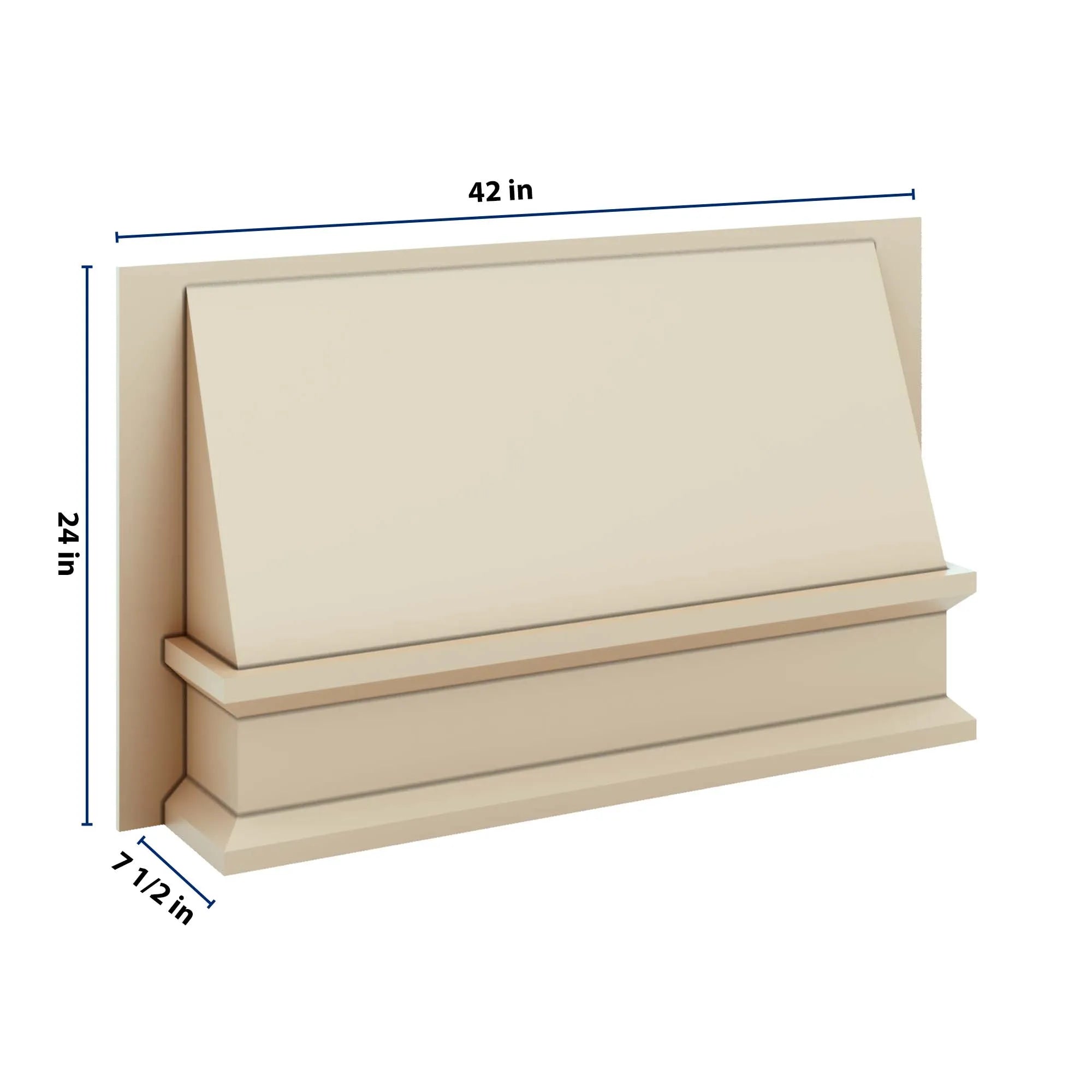 J&K Creme Glazed A7 Range Wood Hood 42" W x 24" H
