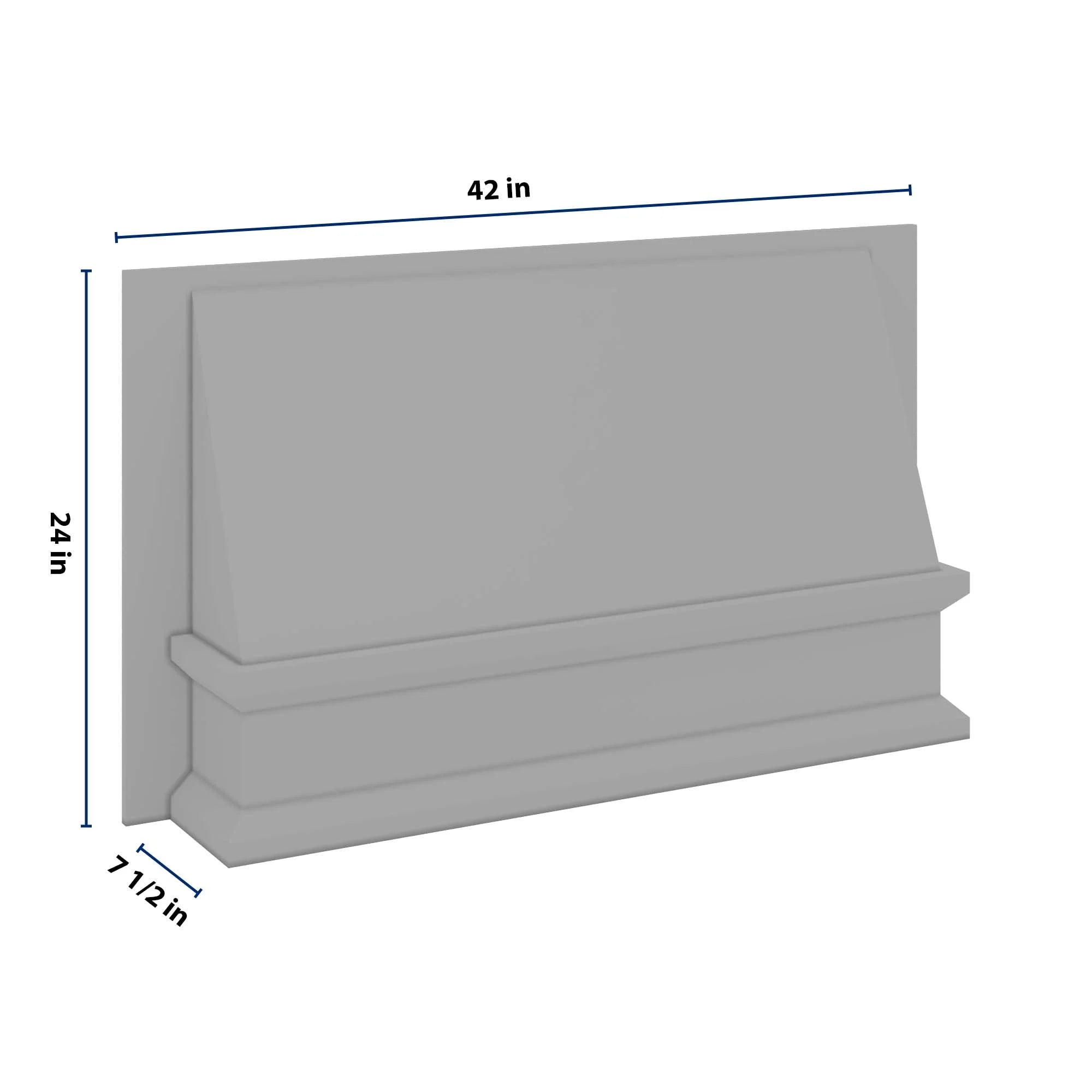 J&K Castle Grey S5 Range Wood Hood 42" W x 24" H