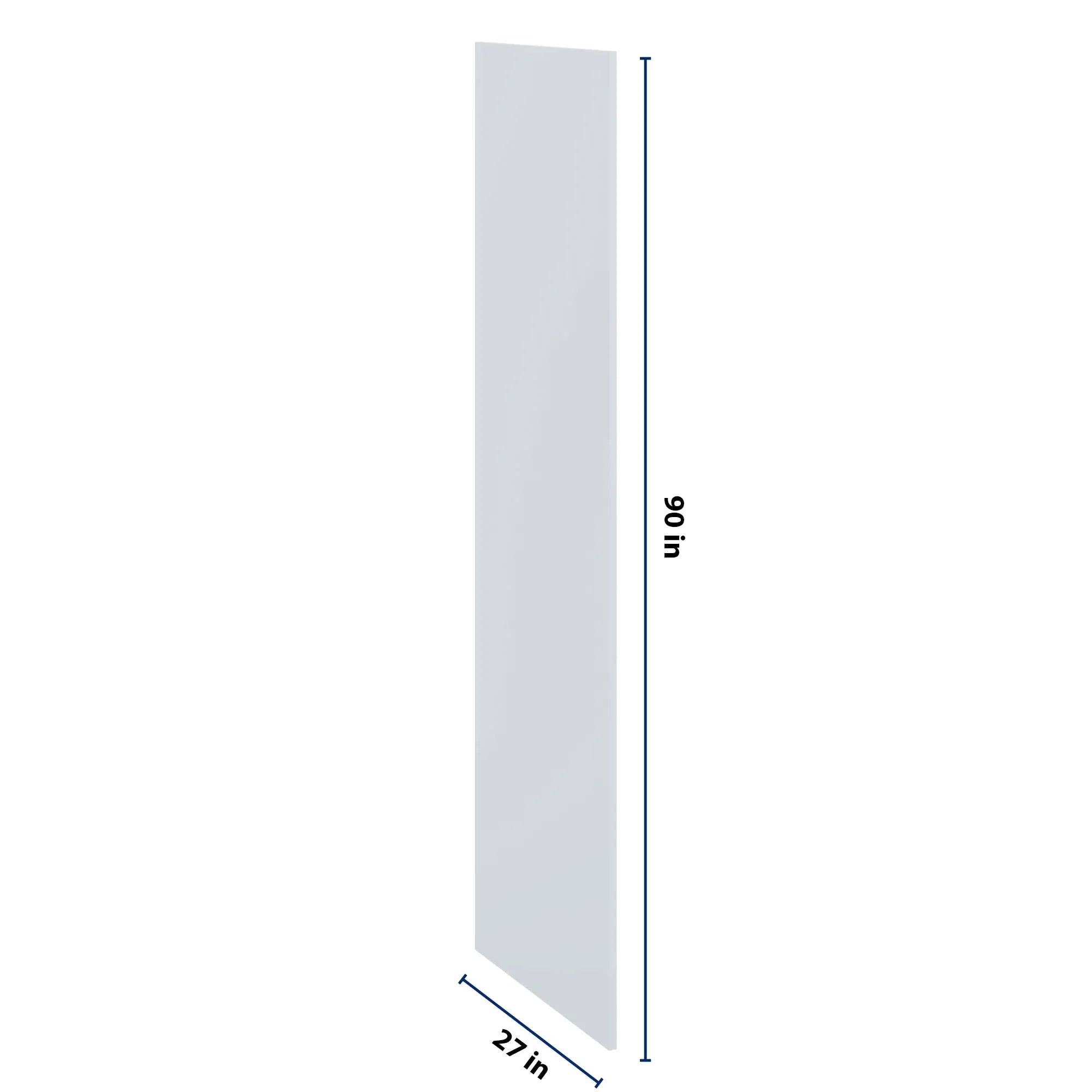 J&K White Shaker S8 Refrigerator Panel 3/4" W x 90" H x 27" D