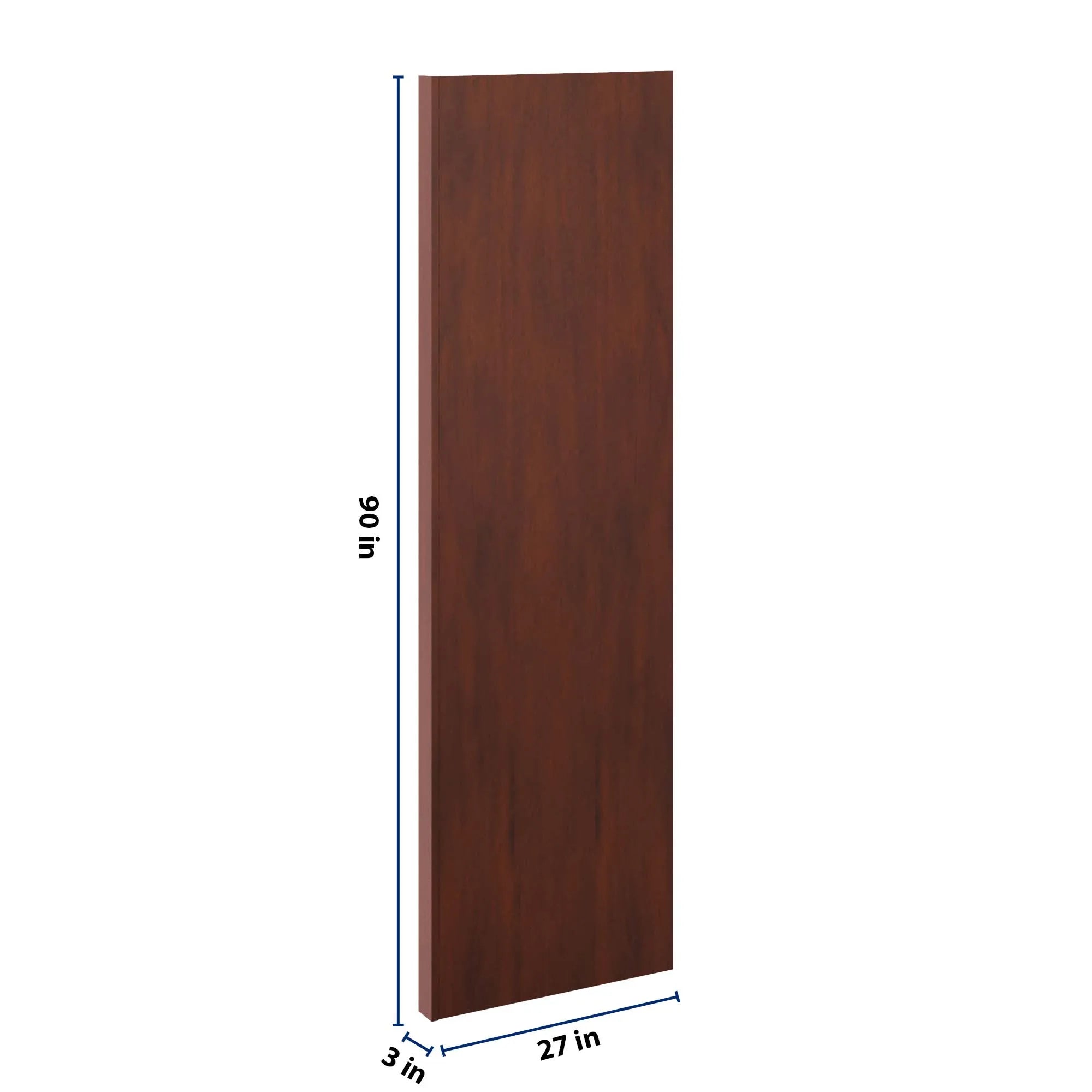 J&K Mahogany J5 Refrigerator Panel w/Return Filler 3" W x 90" H x 27" D