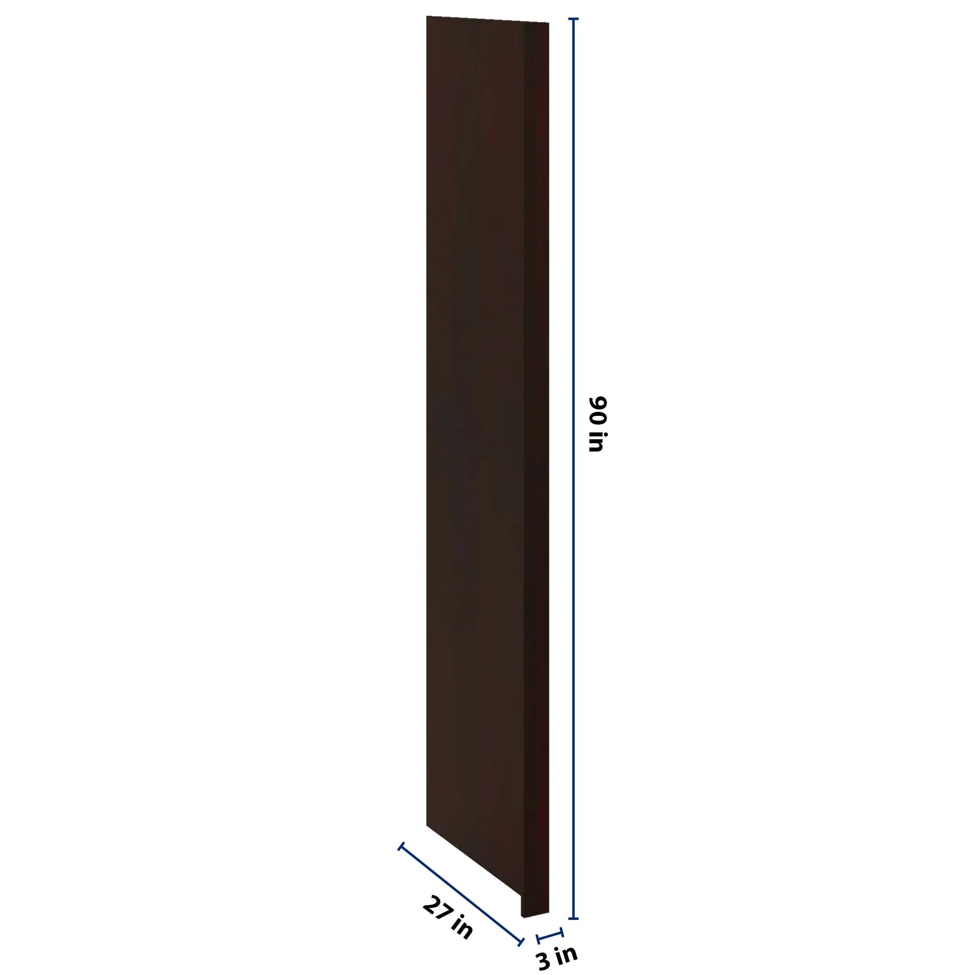 J&K Java Coffee S1 Refrigerator Panel w/Return Filler 3" W x 90" H x 27" D