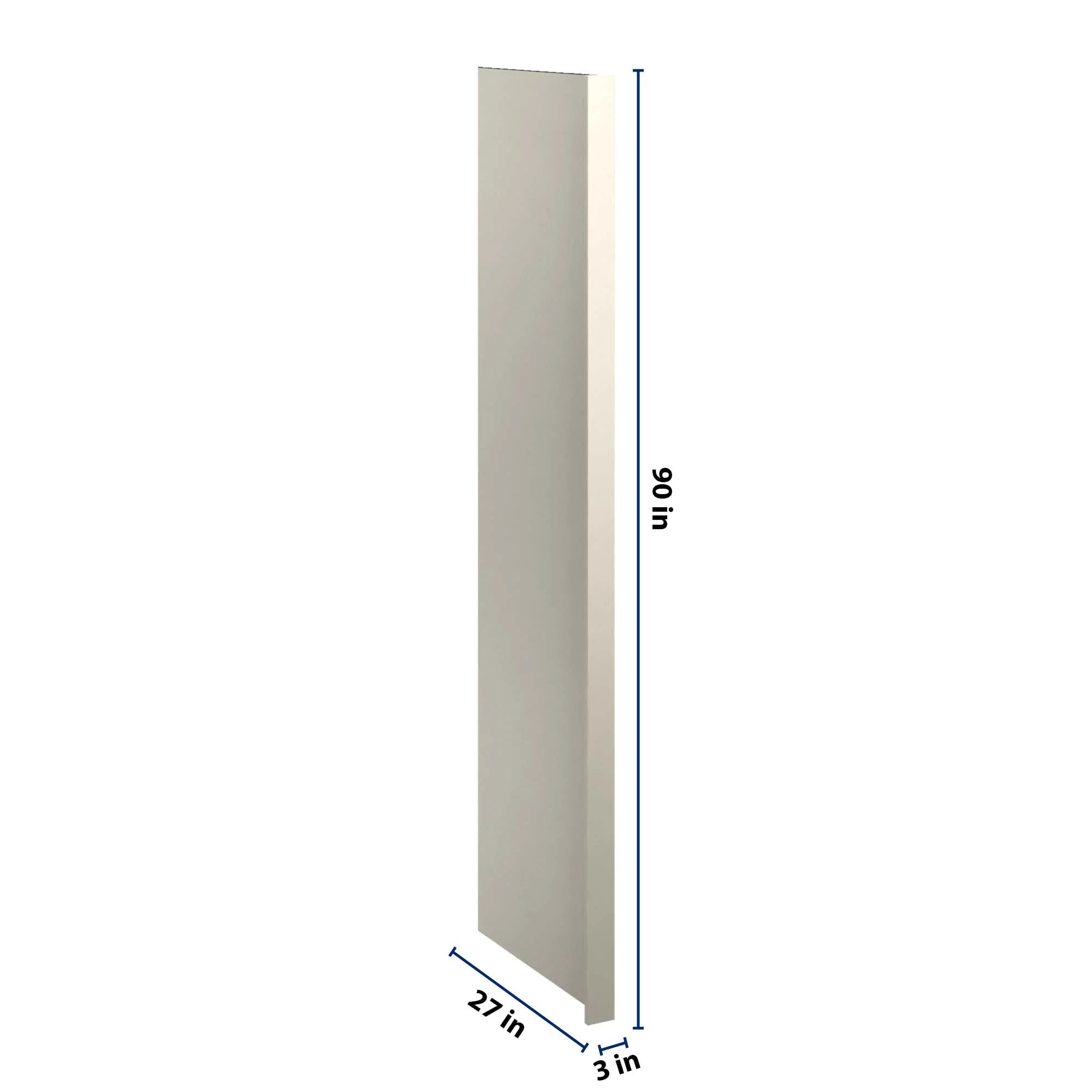 J&K Pebble B6 Refrigerator Panel w/Return Filler 3" W x 90" H x 27" D