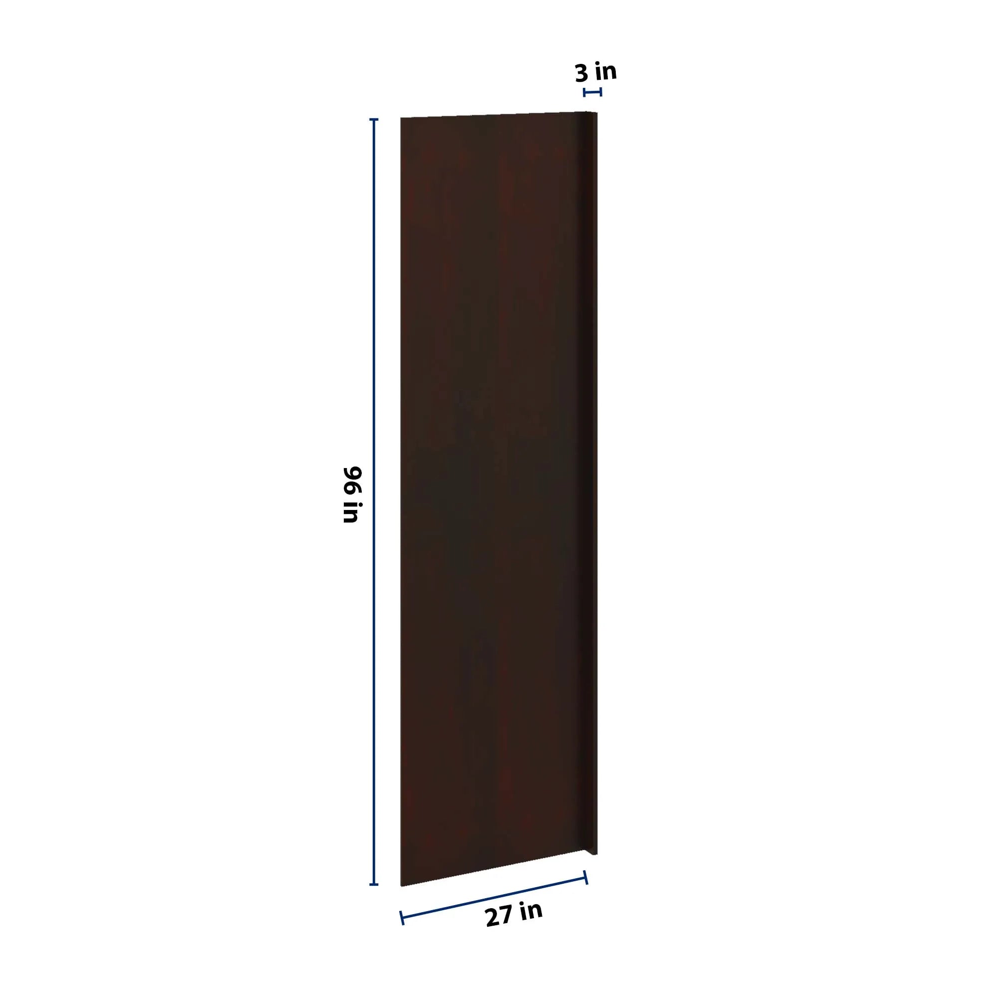 J&K Java Coffee S1 Refrigerator Panel w/Return Filler 3" W x 96" H x 27" D