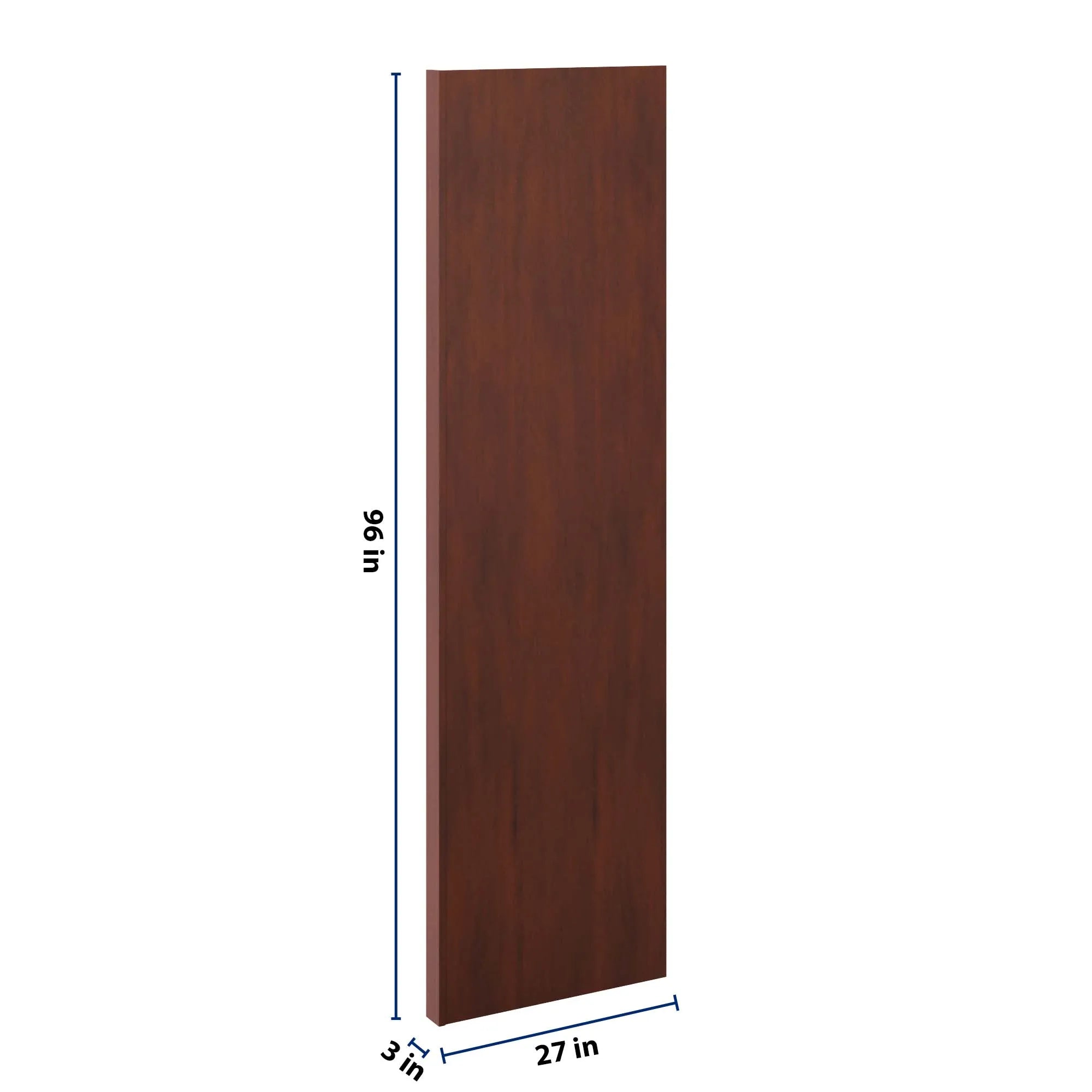 J&K Mahogany J5 Refrigerator Panel w/Return Filler 3" W x 96" H x 27" D