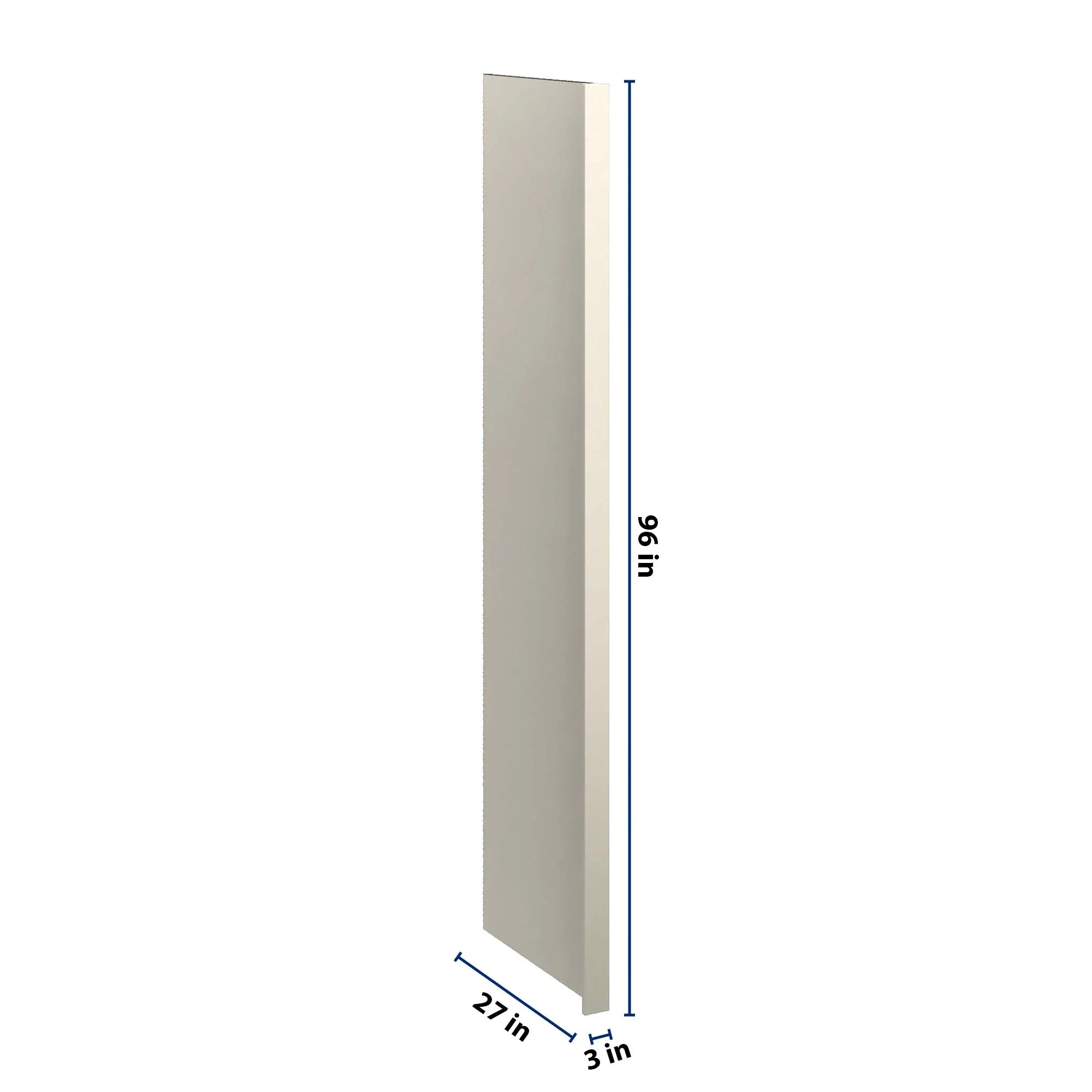 J&K Pebble B6 Refrigerator Panel w/Return Filler 3" W x 96" H x 27" D