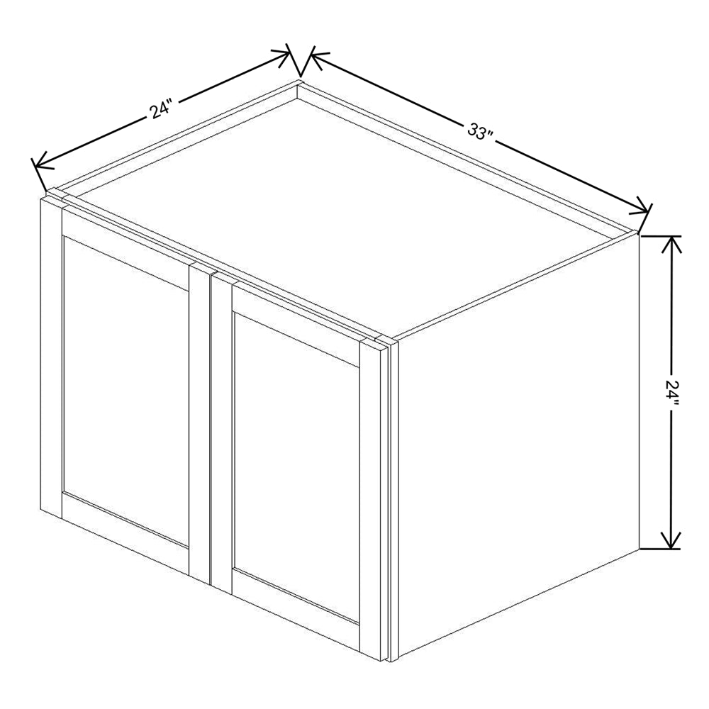 Wolf Classic Grove Terrain Stain 33"W X 24"H Refrigerator Wall Cabinet