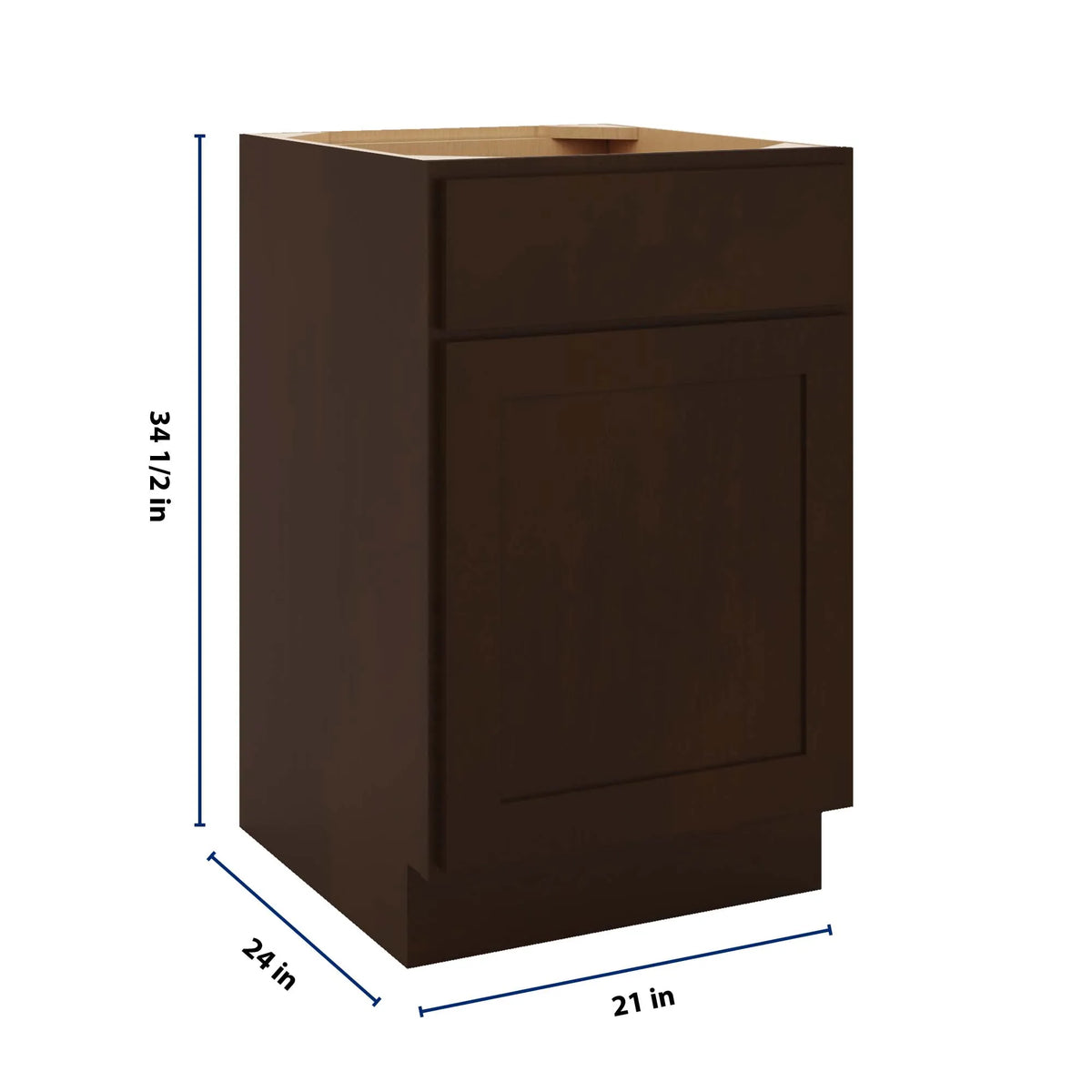 CNC Luxor 5-Piece Espresso 21" W 1 Drawer Front 1 Door Sink Base