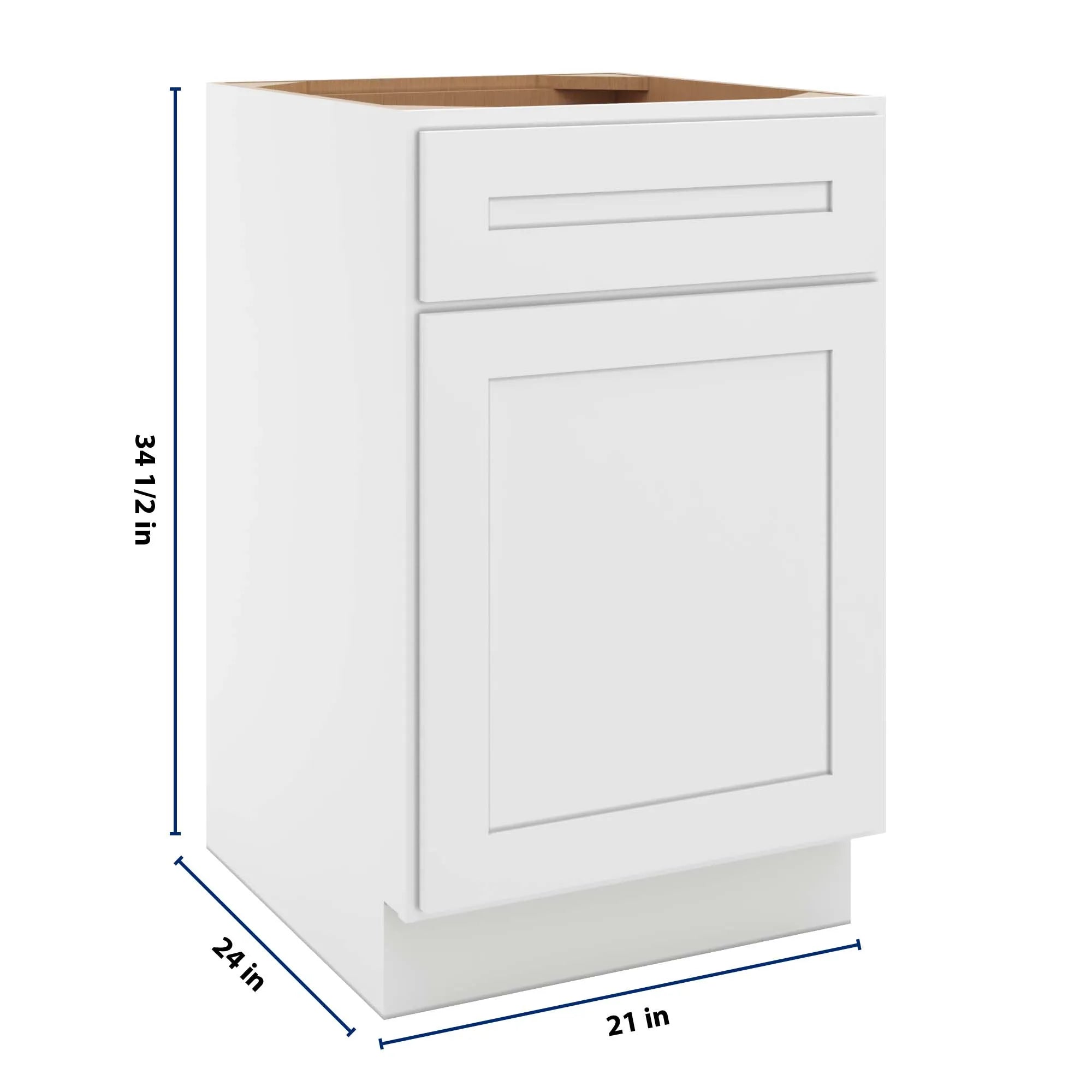 cnc luxor 5 piece white 21 w 1 drawer front 1 door sink base