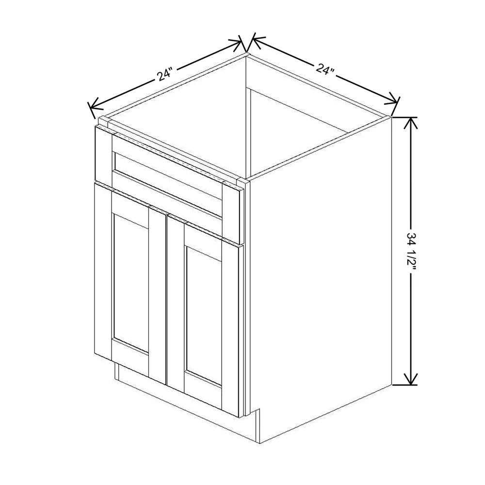 J&K Dove E1 Sink Base - 24" W