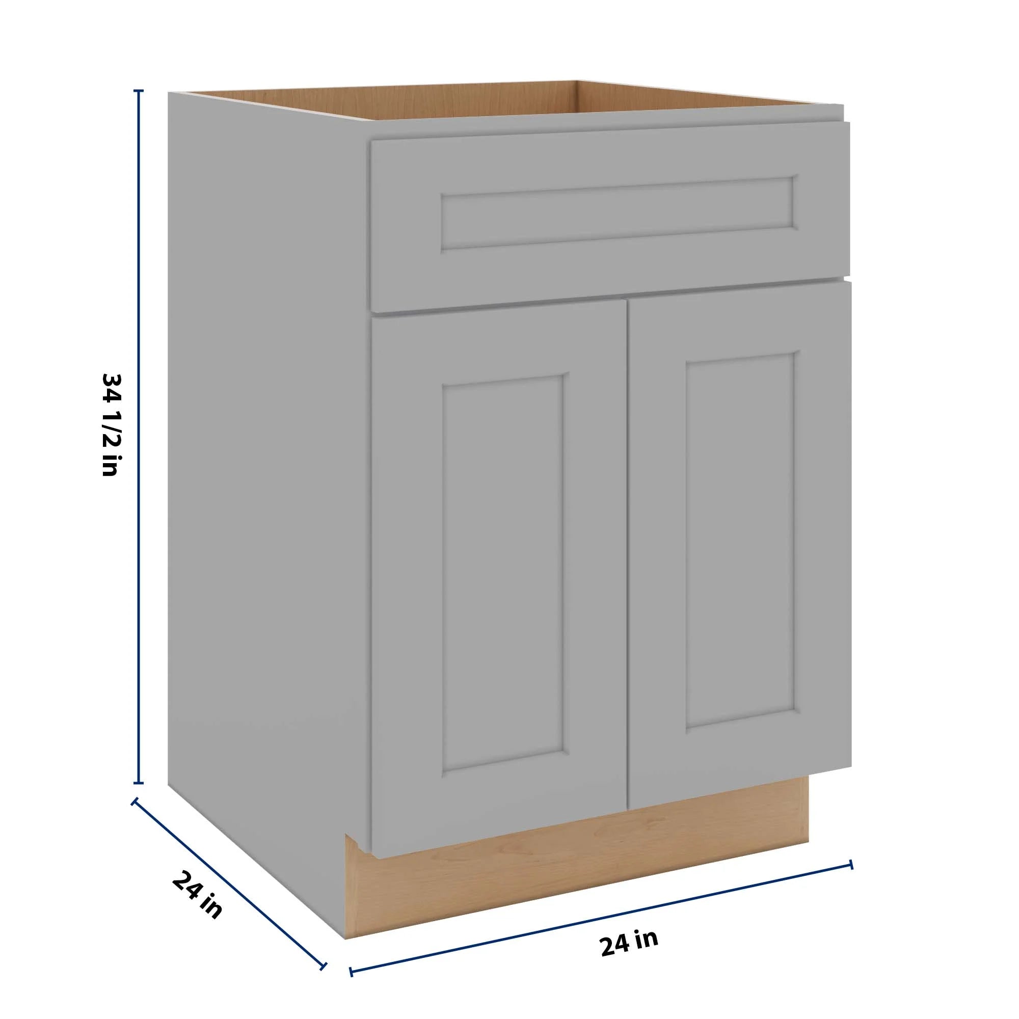 J&K Castle Grey S5 Sink Base - 24" W