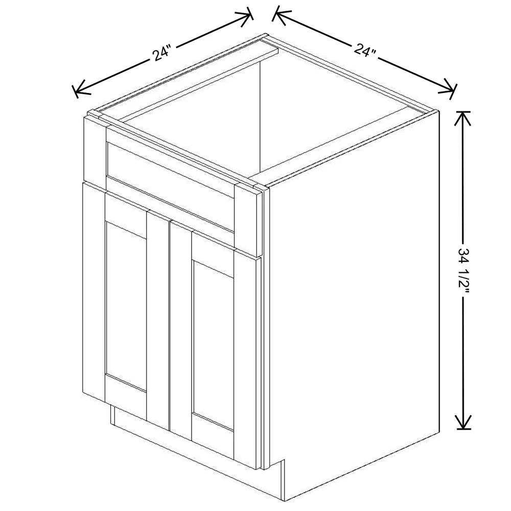 Fabuwood Allure Fusion Timber 24" W X 34 1/2" H X 24" D Double Door Sink Base Cabinet