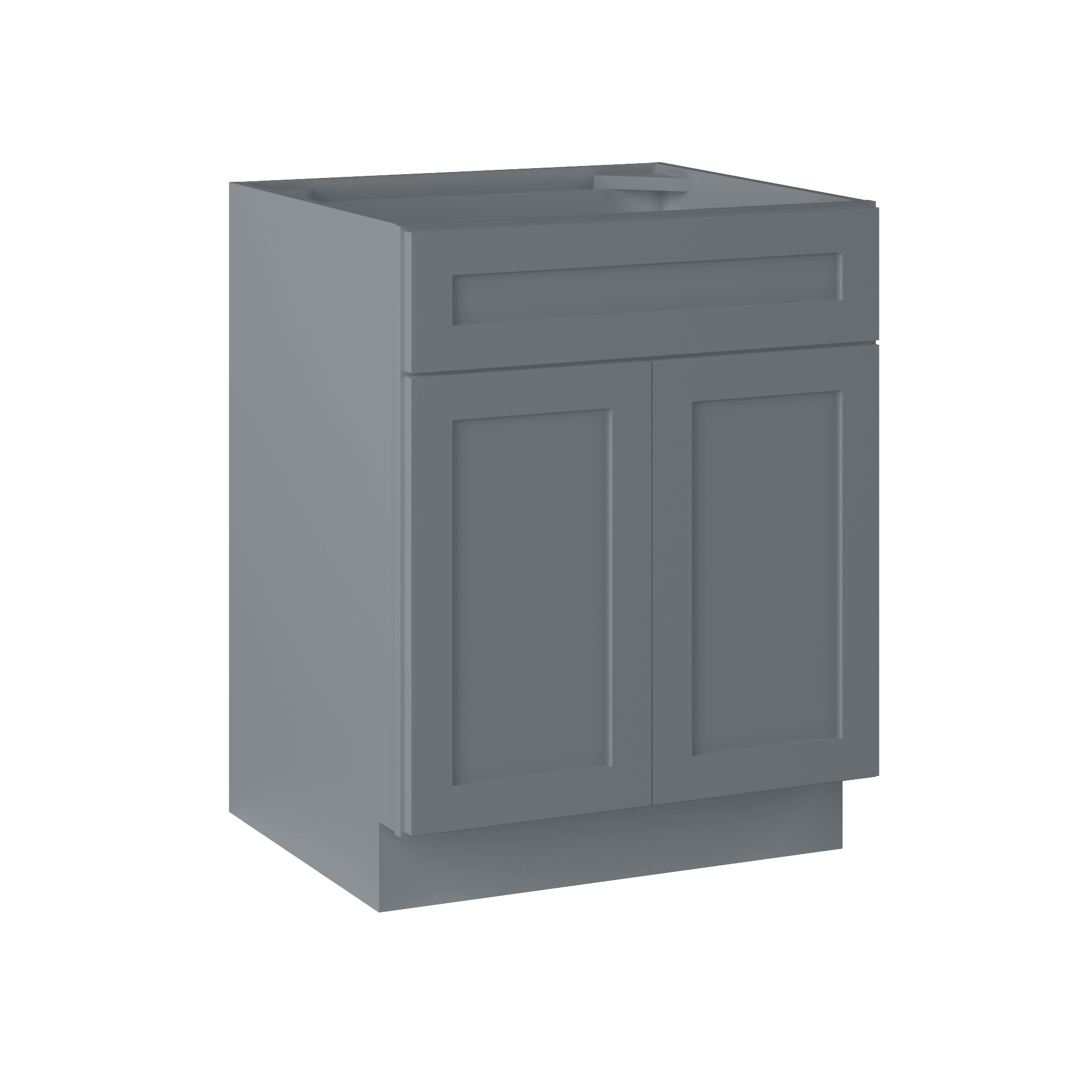 Sink Base Kitchen Cabinet SB27 Colonial Gray LessCare 27 in. width 34.5 in. height 24 in. depth