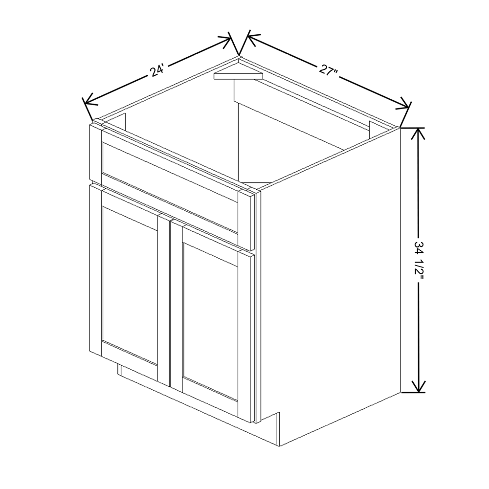 Wolf Classic Grove Terrain Stain 27"W Sink Base Cabinet