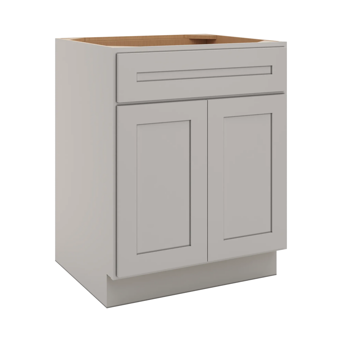 CNC Luxor 5-Piece Misty Grey 27" W 1 Drawer Front Double Door Sink Base Cabinet