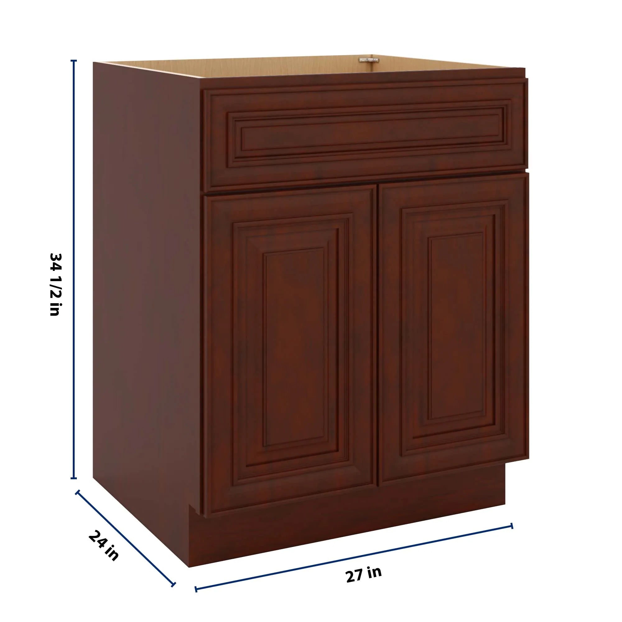 J&K Mahogany J5 Sink Base - 27" W