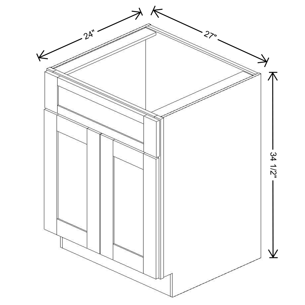 Fabuwood Value Premium Hallmark Frost Sink Base 27"W Shaker Cabinet