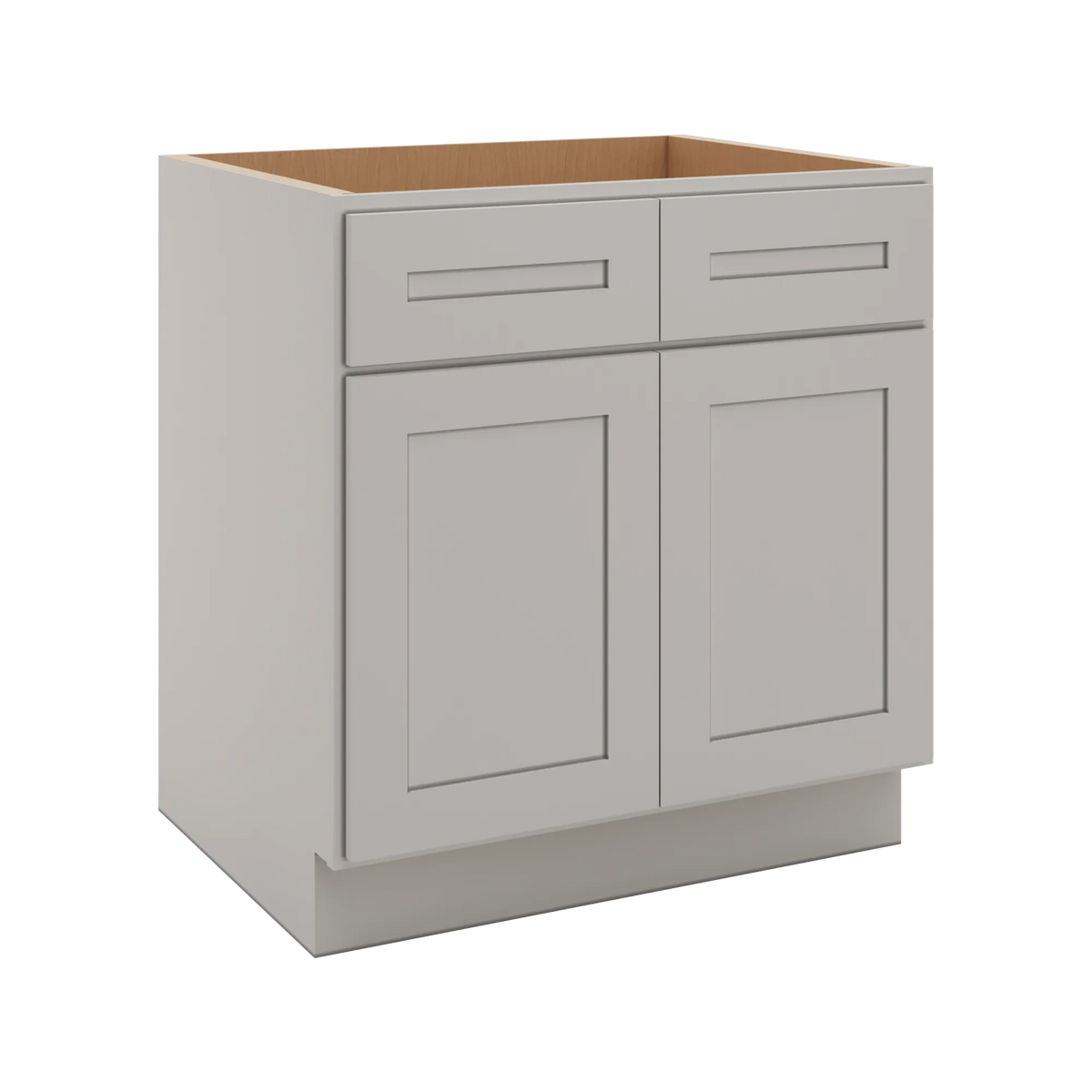 CNC Luxor 5-Piece Misty Grey 30" W Double Door Removable Sink Base Cabinet