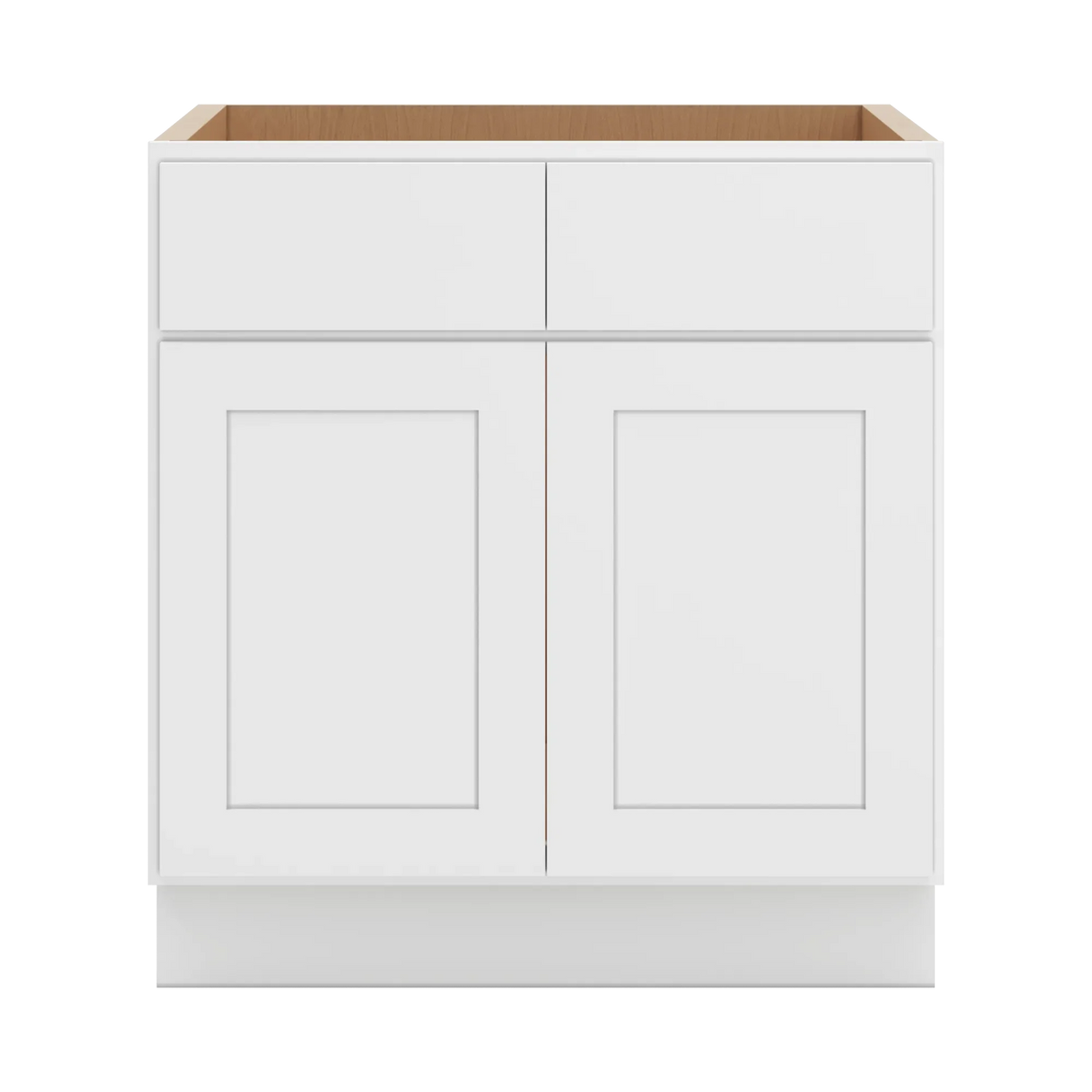 cnc luxor white 30 w double door removable sink base cabinet