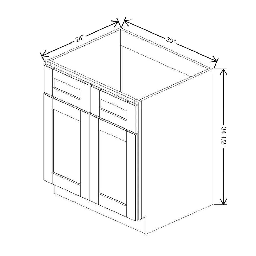 J&K Charcoal E2 Sink Base -30" W