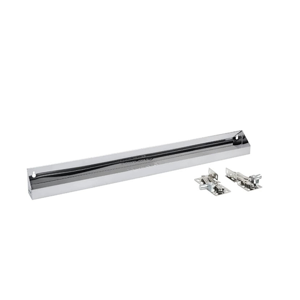 Wolf Classic Grove Pewter Paint Stainless Steel Tip Out Tray Installed