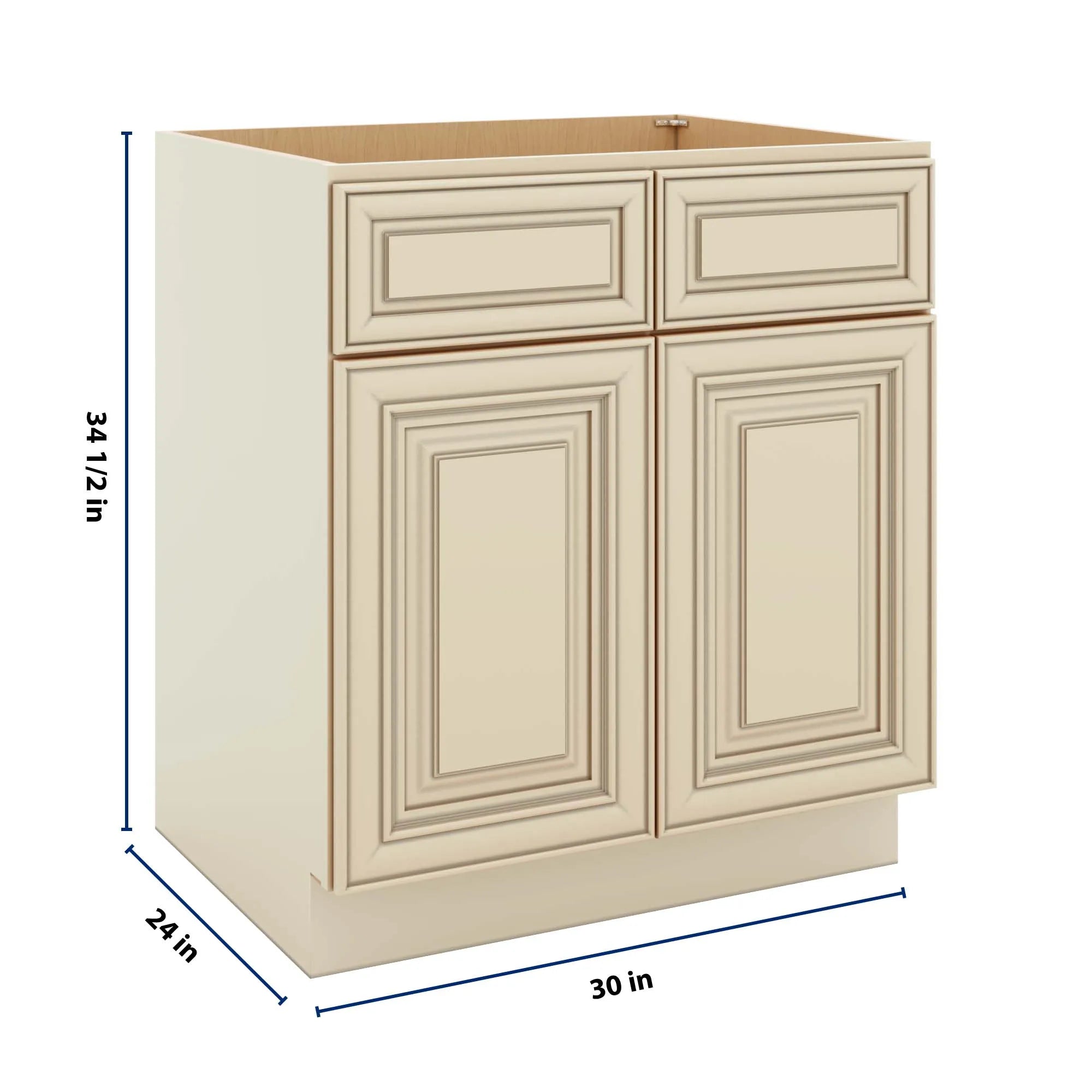 J&K Creme Glazed A7 Sink Base -30" W