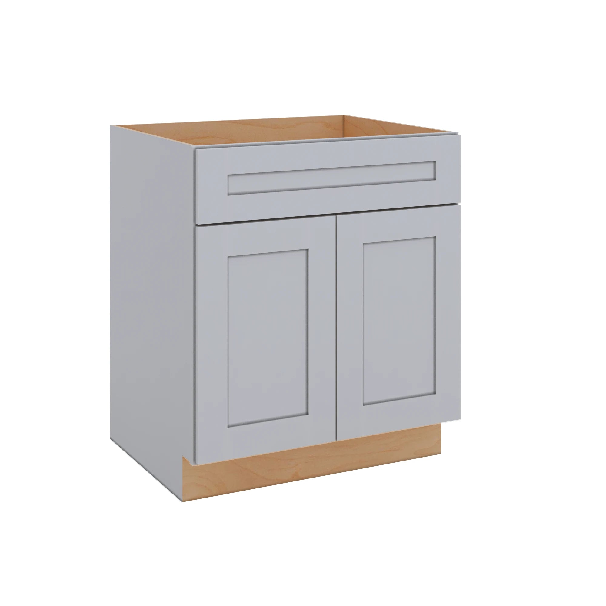 Modernform Cabinet Grey Shaker 30" W X 34 1/2" H X 24" D Double Door Sink Base Cabinet
