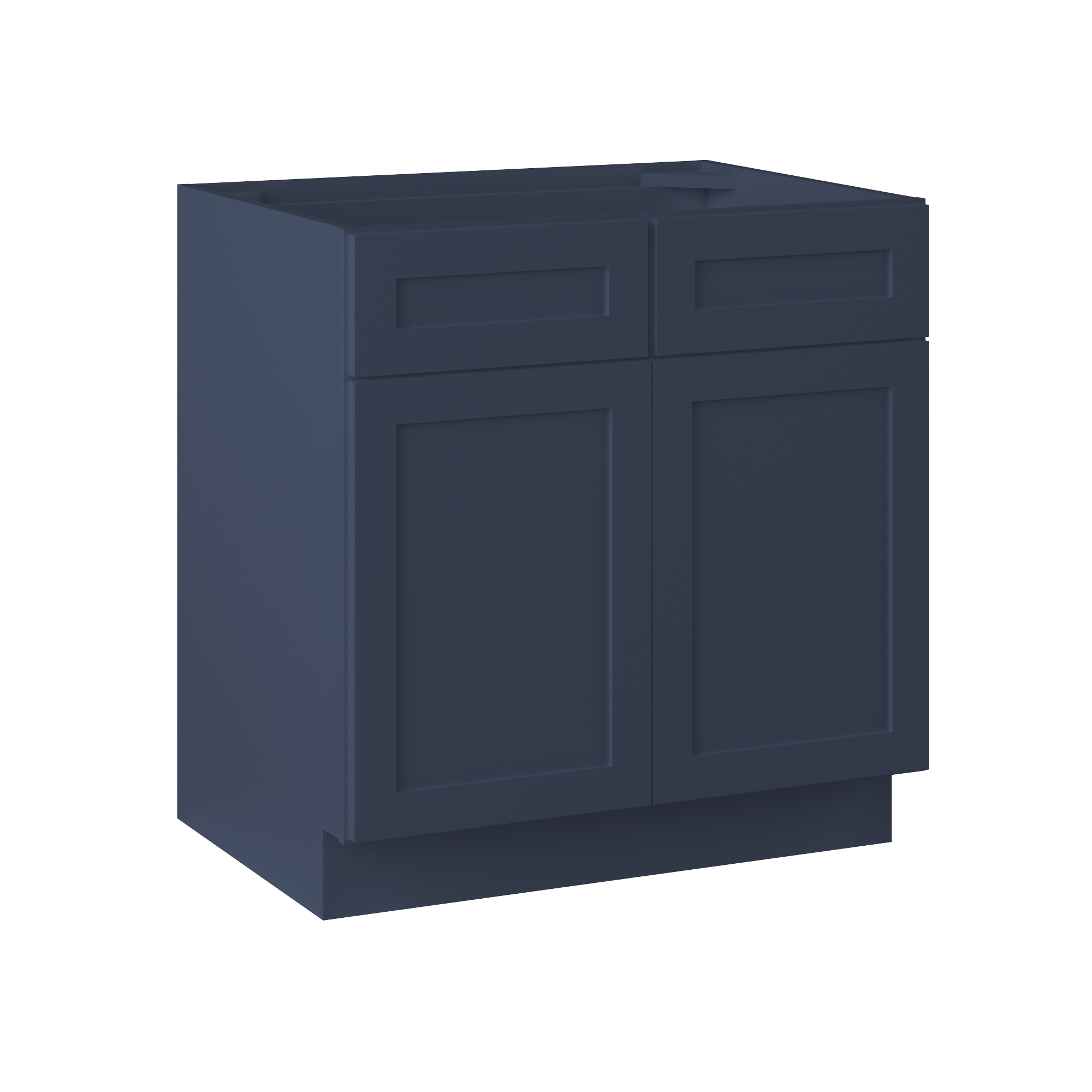 Sink Base Kitchen Cabinet SB33 Danbury Blue LessCare 33 in. width 34.5 in. height 24 in. depth