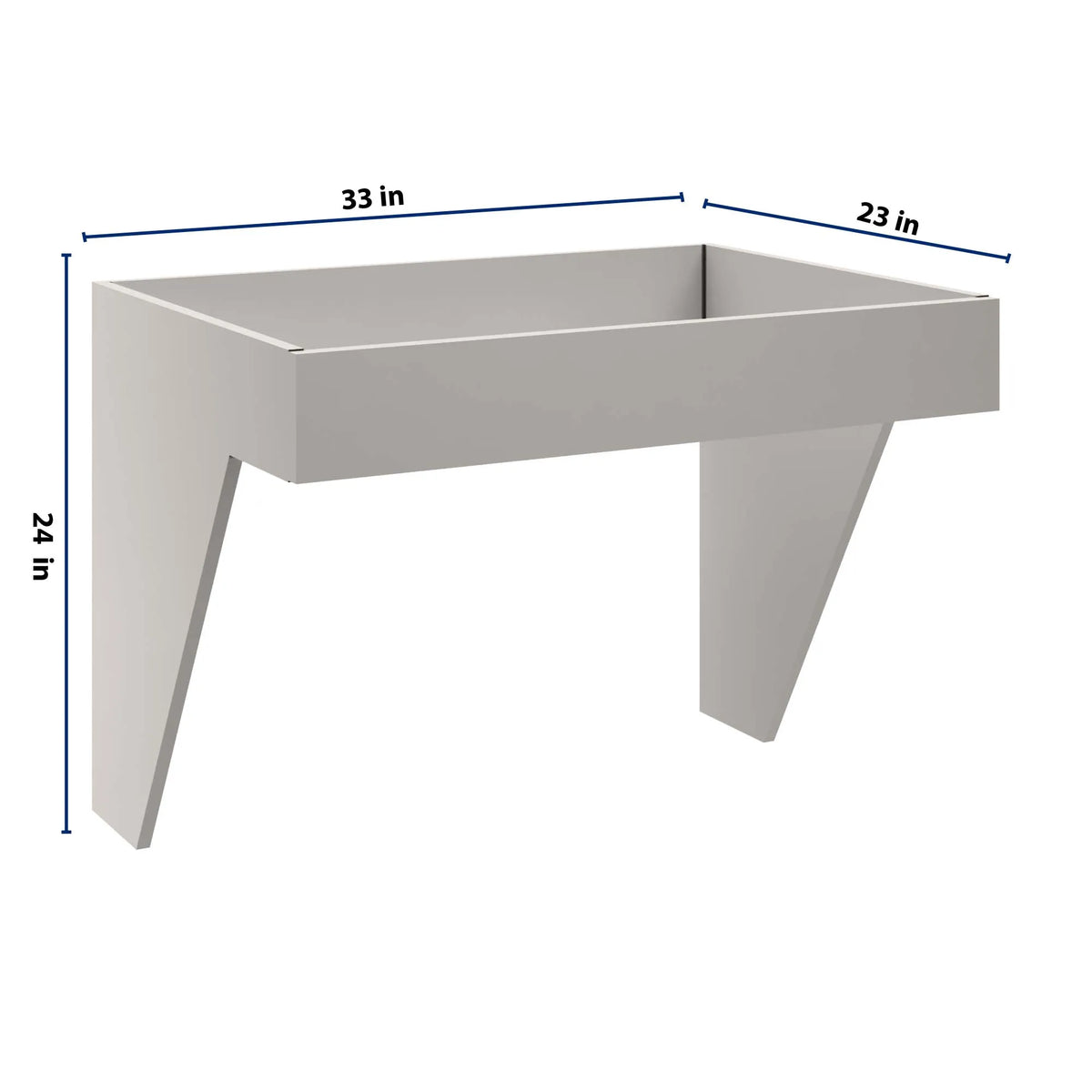 CNC Luxor 5-Piece Misty Grey 33" W Removable Sink Insert