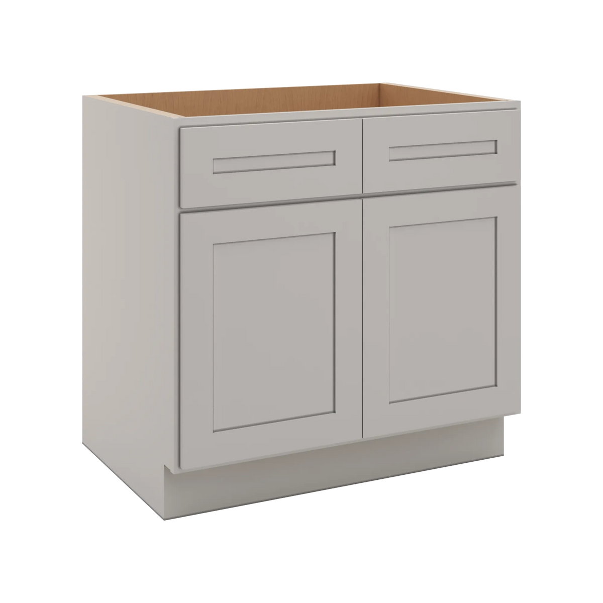 CNC Luxor 5-Piece Misty Grey 33" W Double Door Removable Sink Base Cabinet