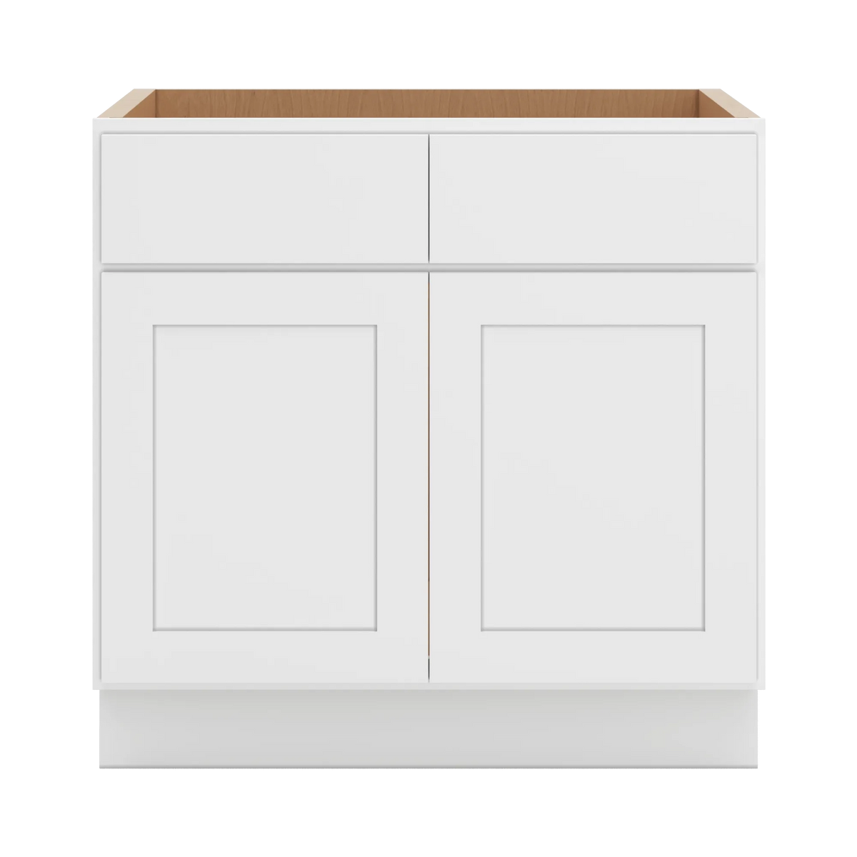 cnc luxor white 33 w double door removable sink base cabinet