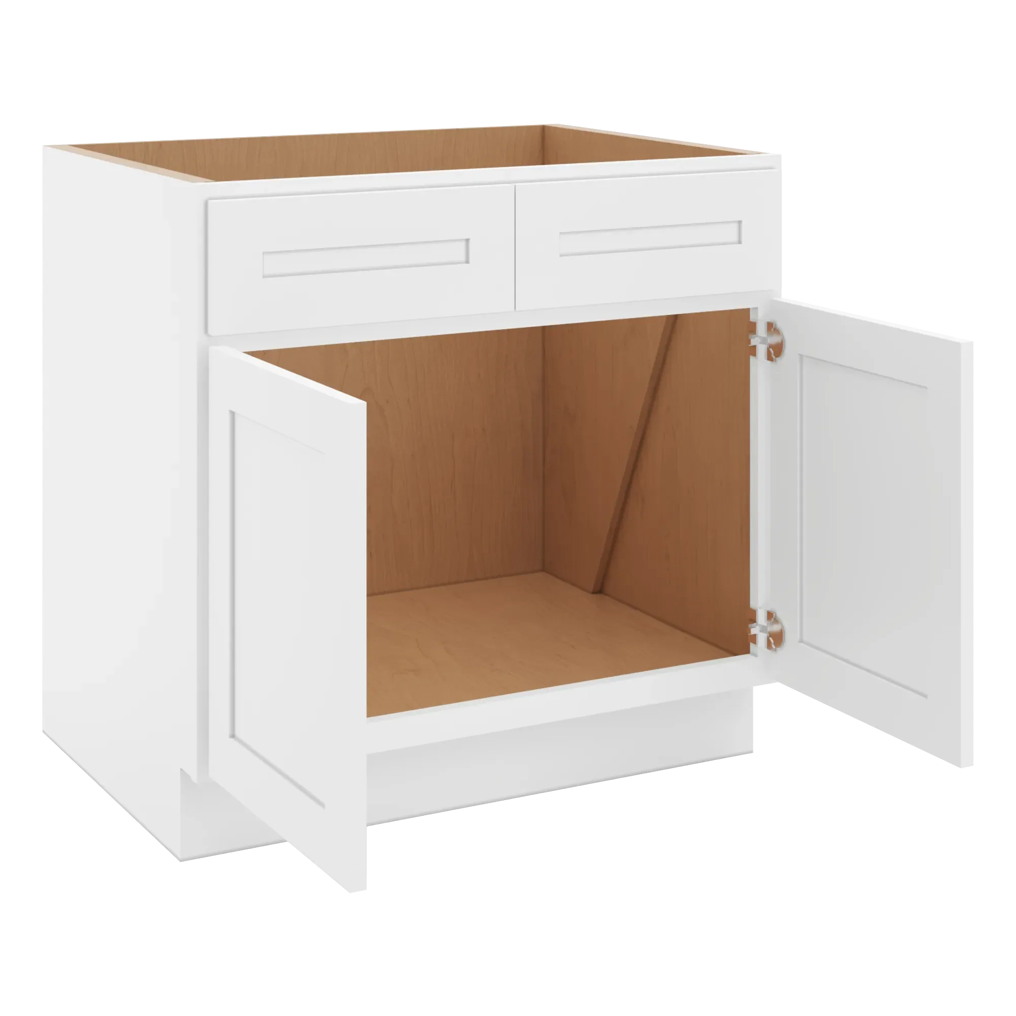 cnc luxor 5 piece white 33 w double door removable sink base cabinet