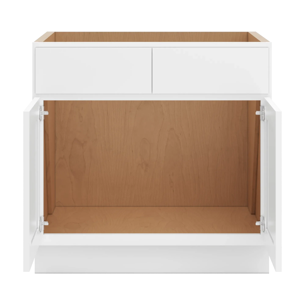 cnc luxor white 33 w double door removable sink base cabinet