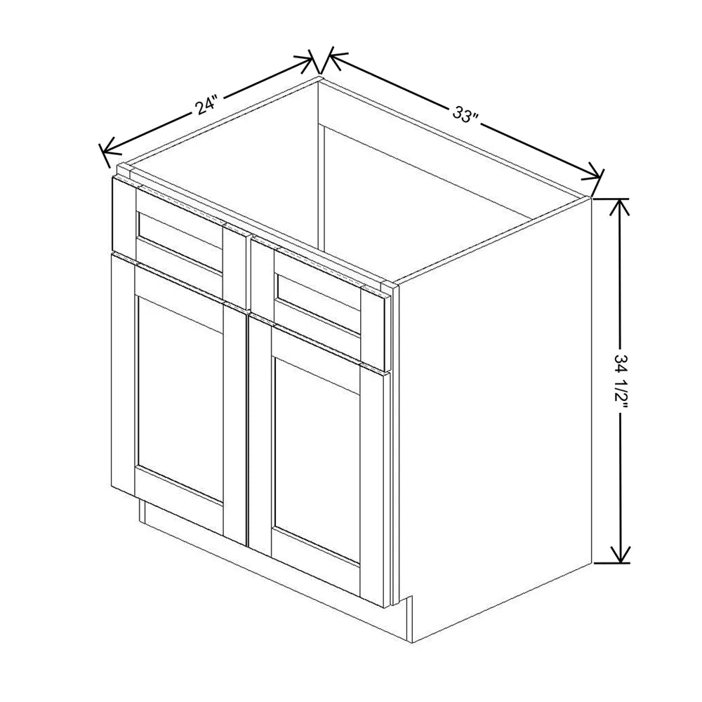 J&K Sage E3 Sink Base - 33" W