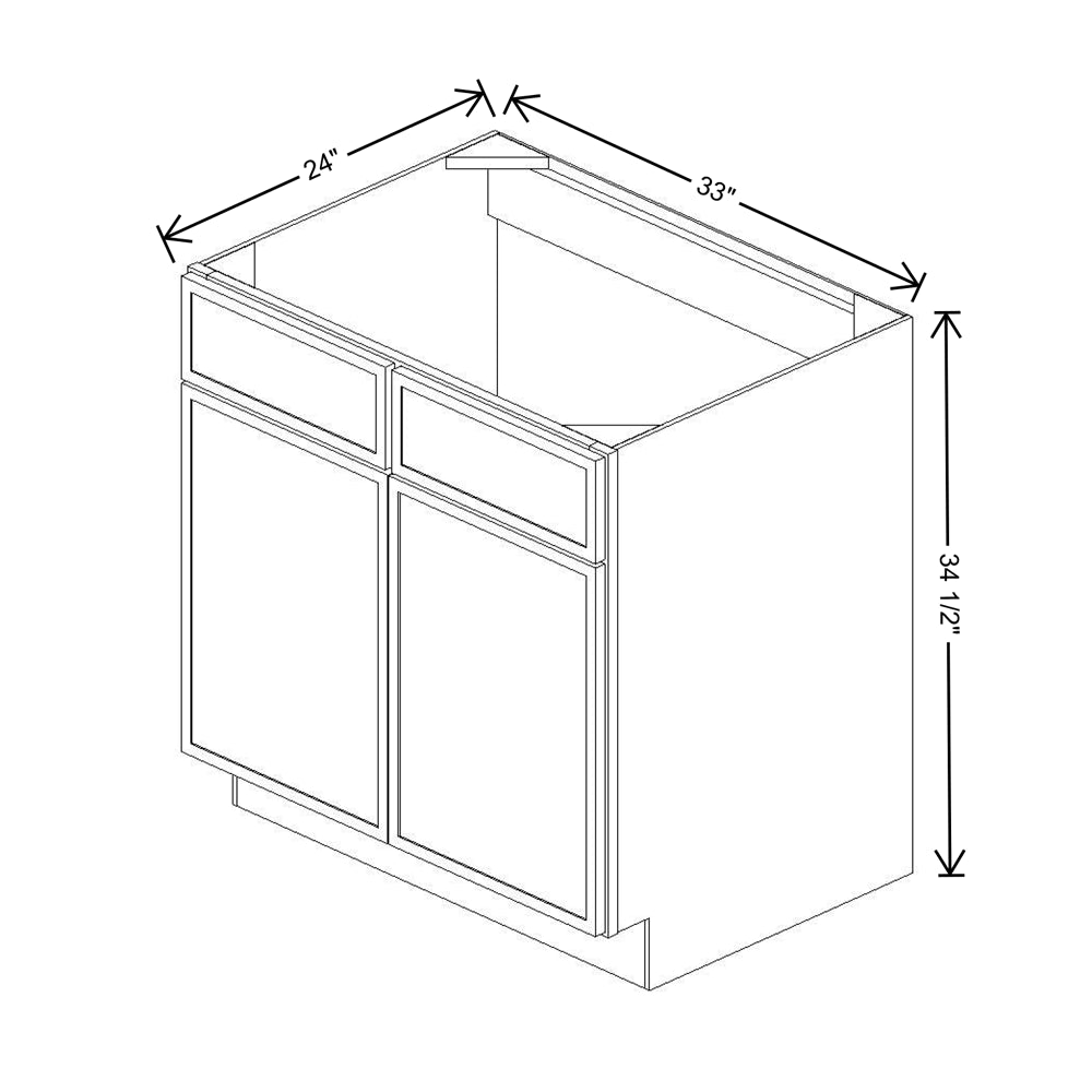 Cubitac Basic Oxford Latte 33"W Sink Base Cabinet
