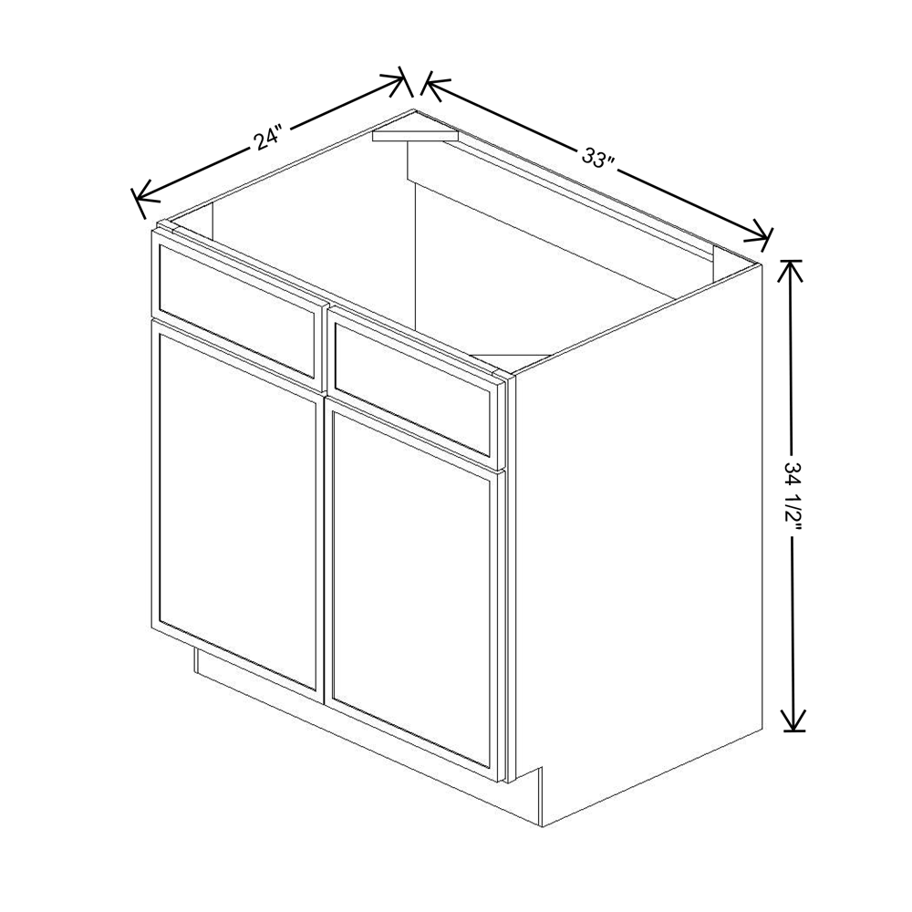 Cubitac Basic Ridgefield Latte 33"W Sink Base Cabinet