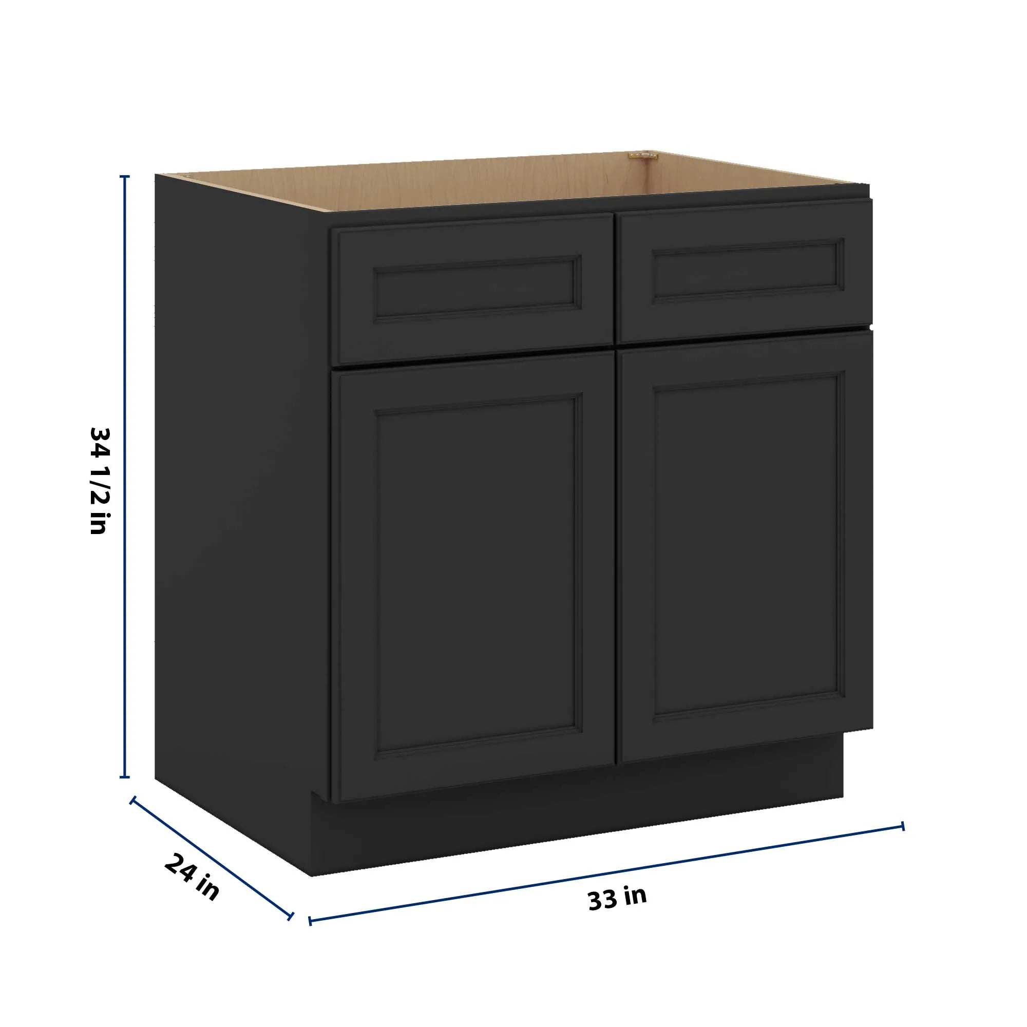 J&K Charcoal E2 Sink Base - 33" W