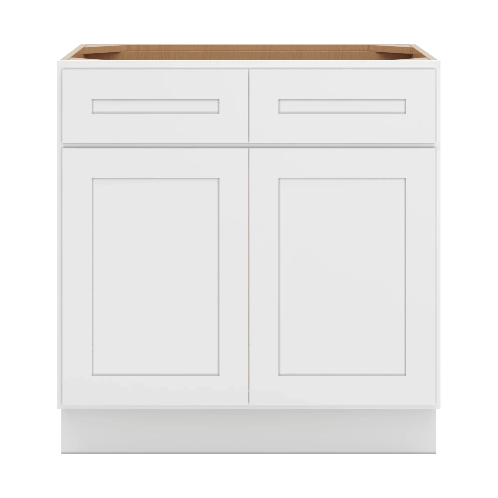 cnc luxor 5 piece white 33 w 2 drawer front double door sink base cabinet