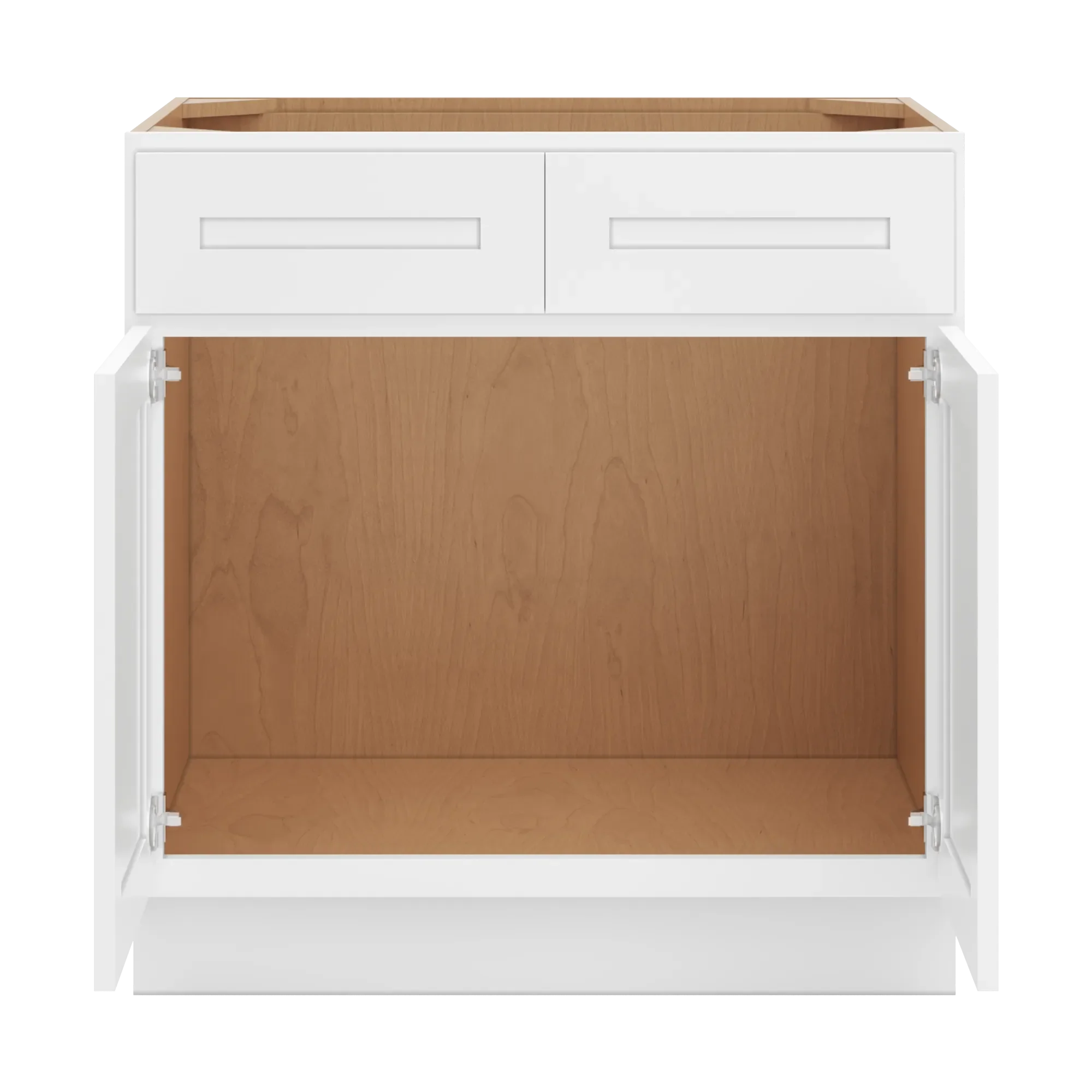 cnc luxor 5 piece white 33 w 2 drawer front double door sink base cabinet
