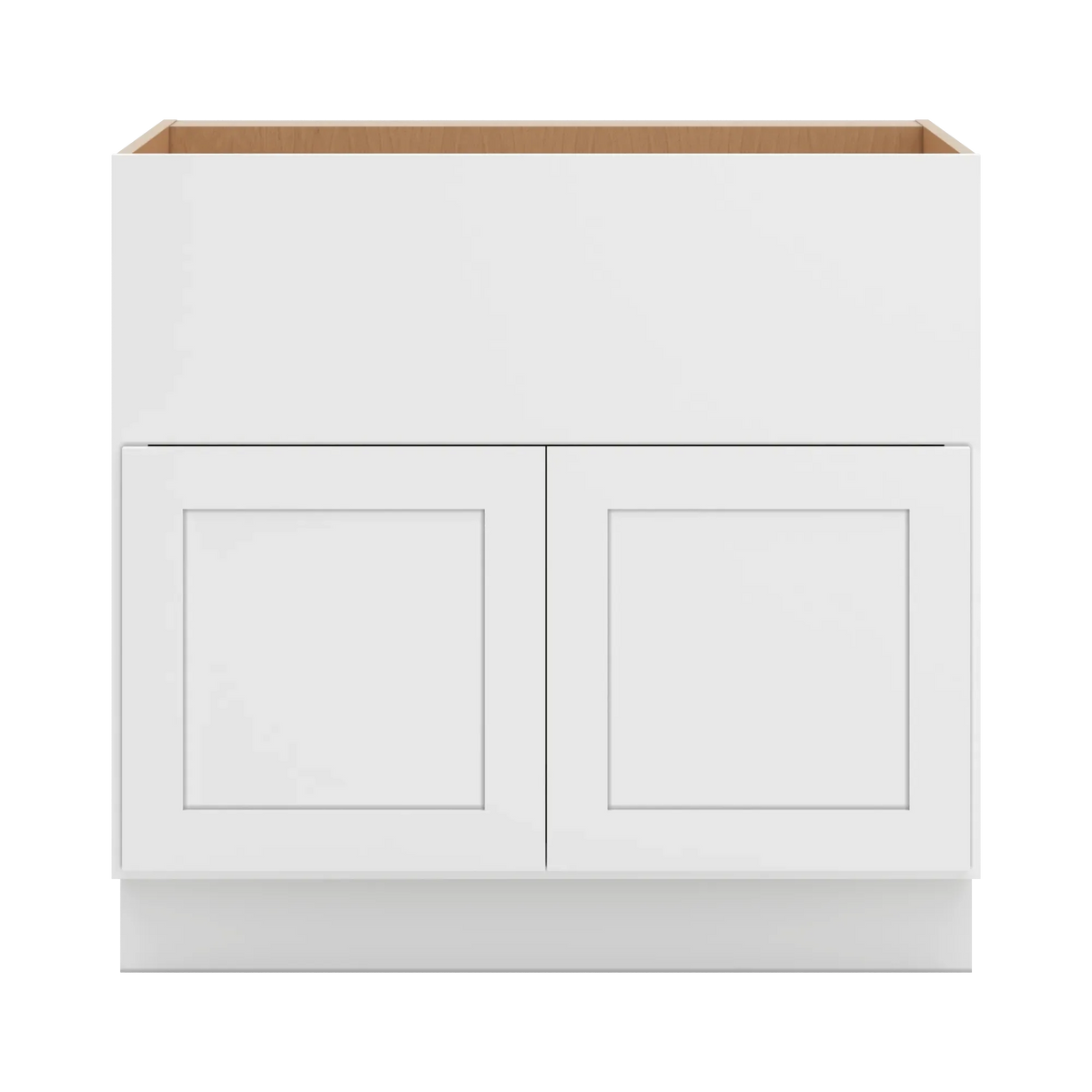 cnc luxor white 36 w double door farm sink base cabinet