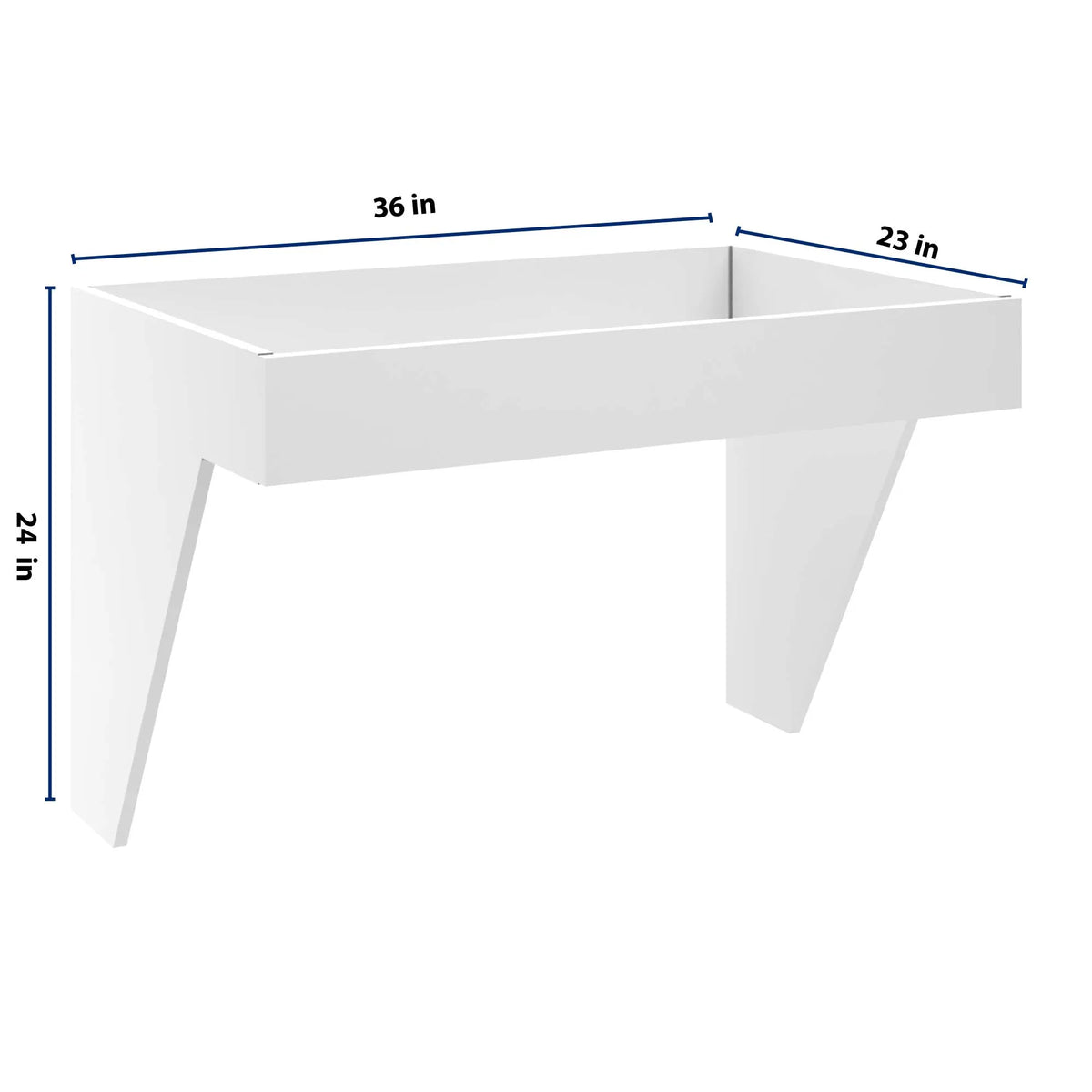 cnc luxor white 36 w removable sink insert
