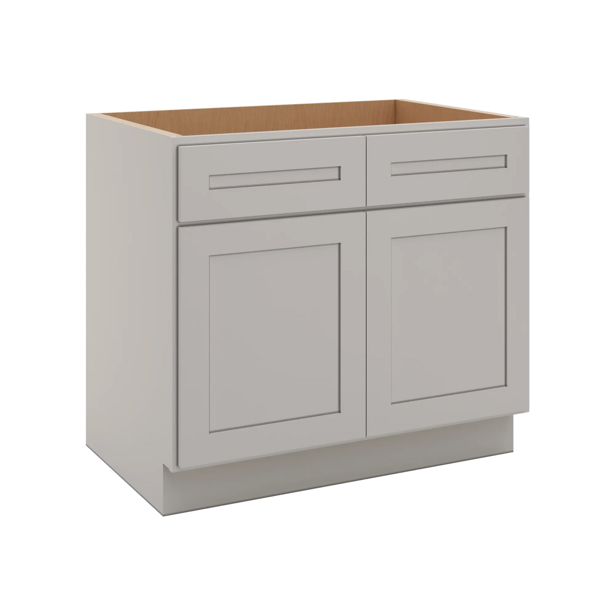 CNC Luxor 5-Piece Misty Grey 36" W Double Door Removable Sink Base Cabinet