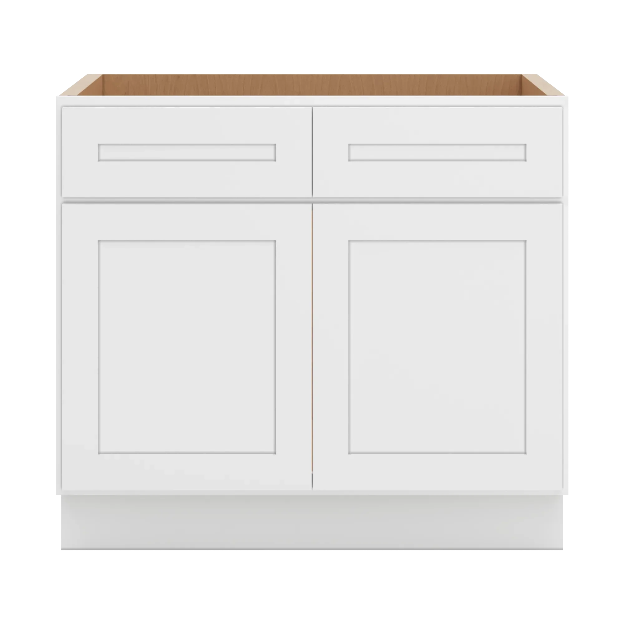 cnc luxor 5 piece white 36 w double door removable sink base cabinet
