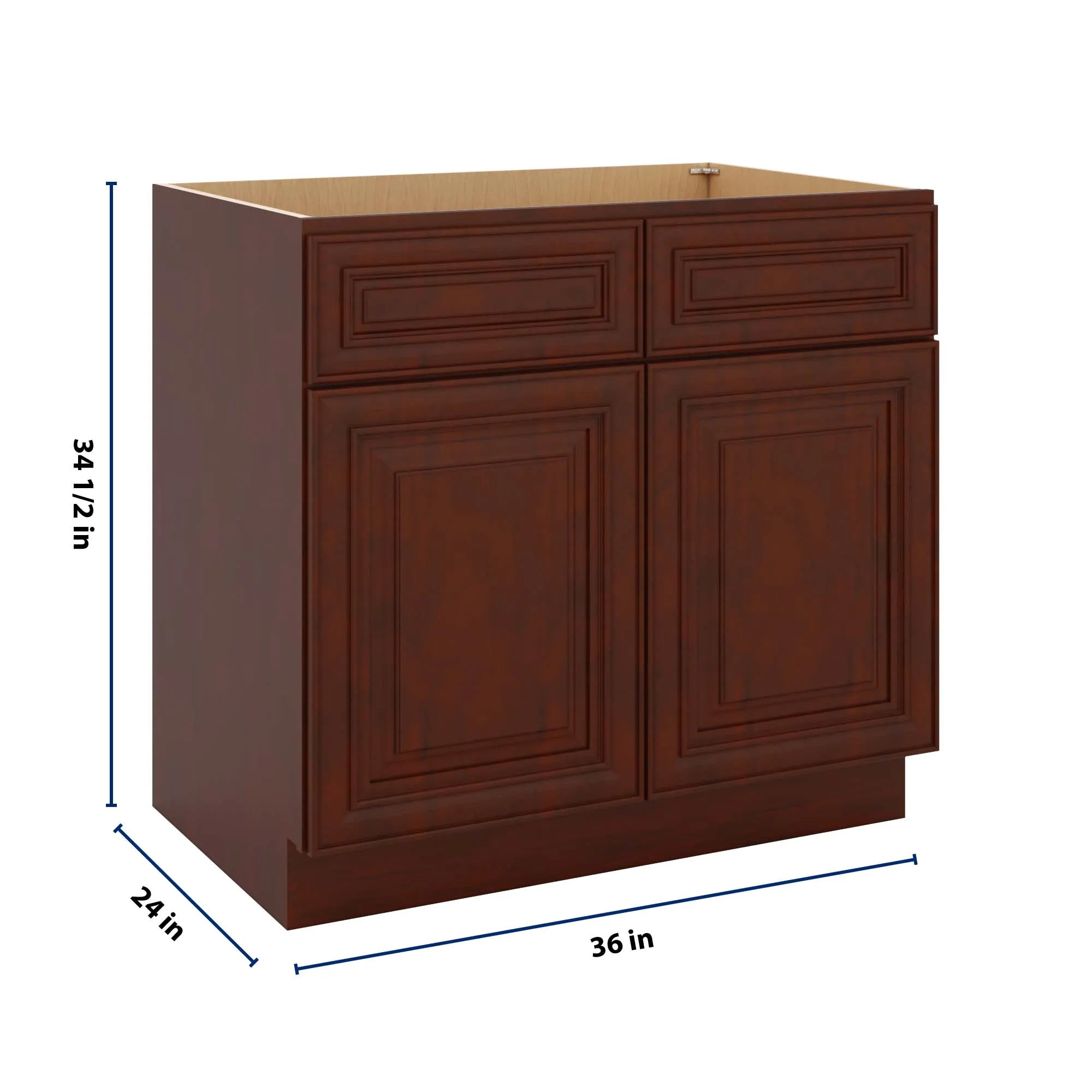 J&K Mahogany J5 Sink Base - 36" W